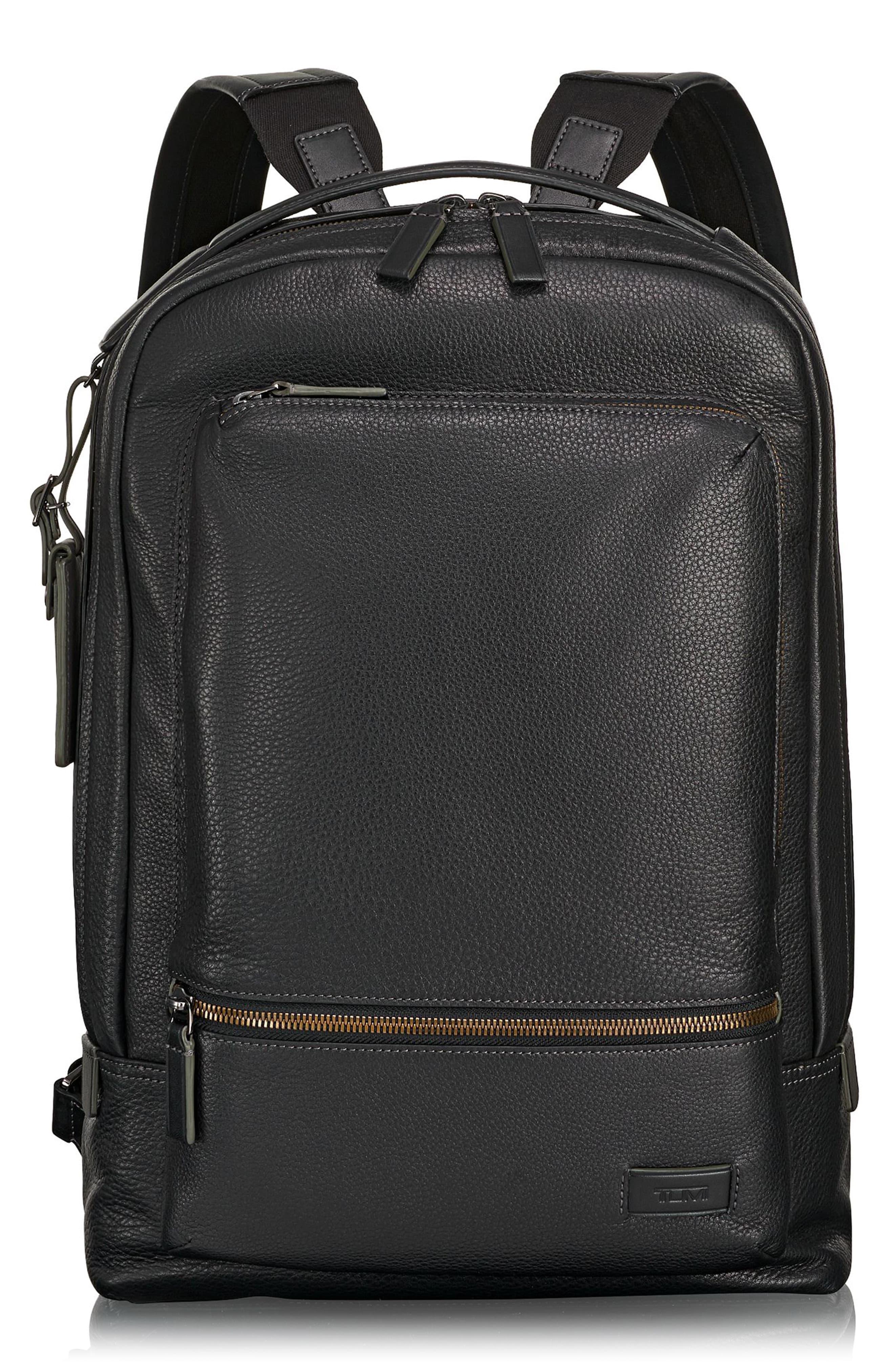 Tumi Bates Leather Backpack With 14