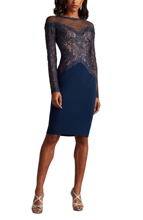 tadashi shoji long sleeve lace cocktail dress Tadashi Shoji Kalina Blouson Sleeve High-Low Dress