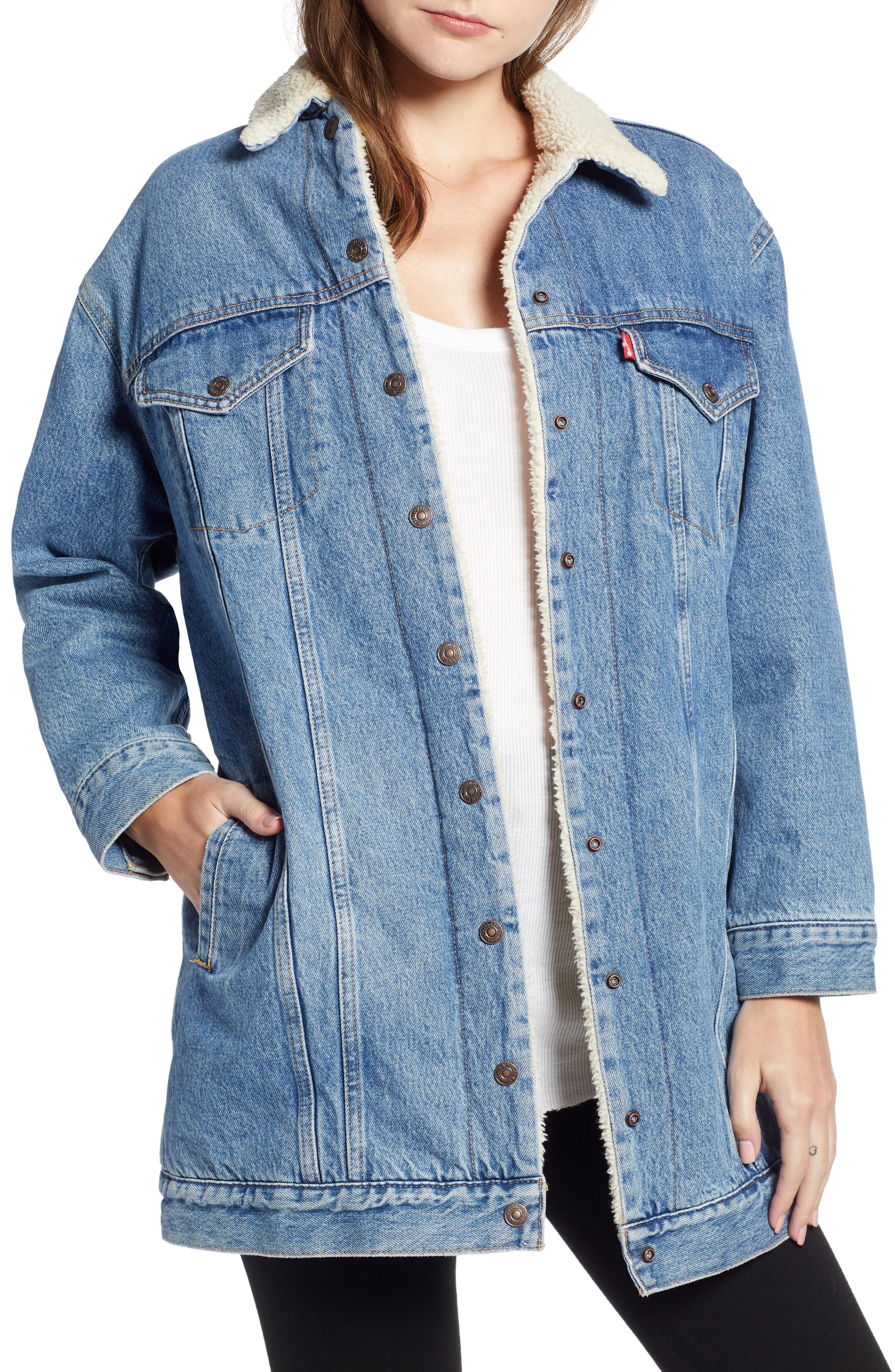 levis sheepskin denim jacket