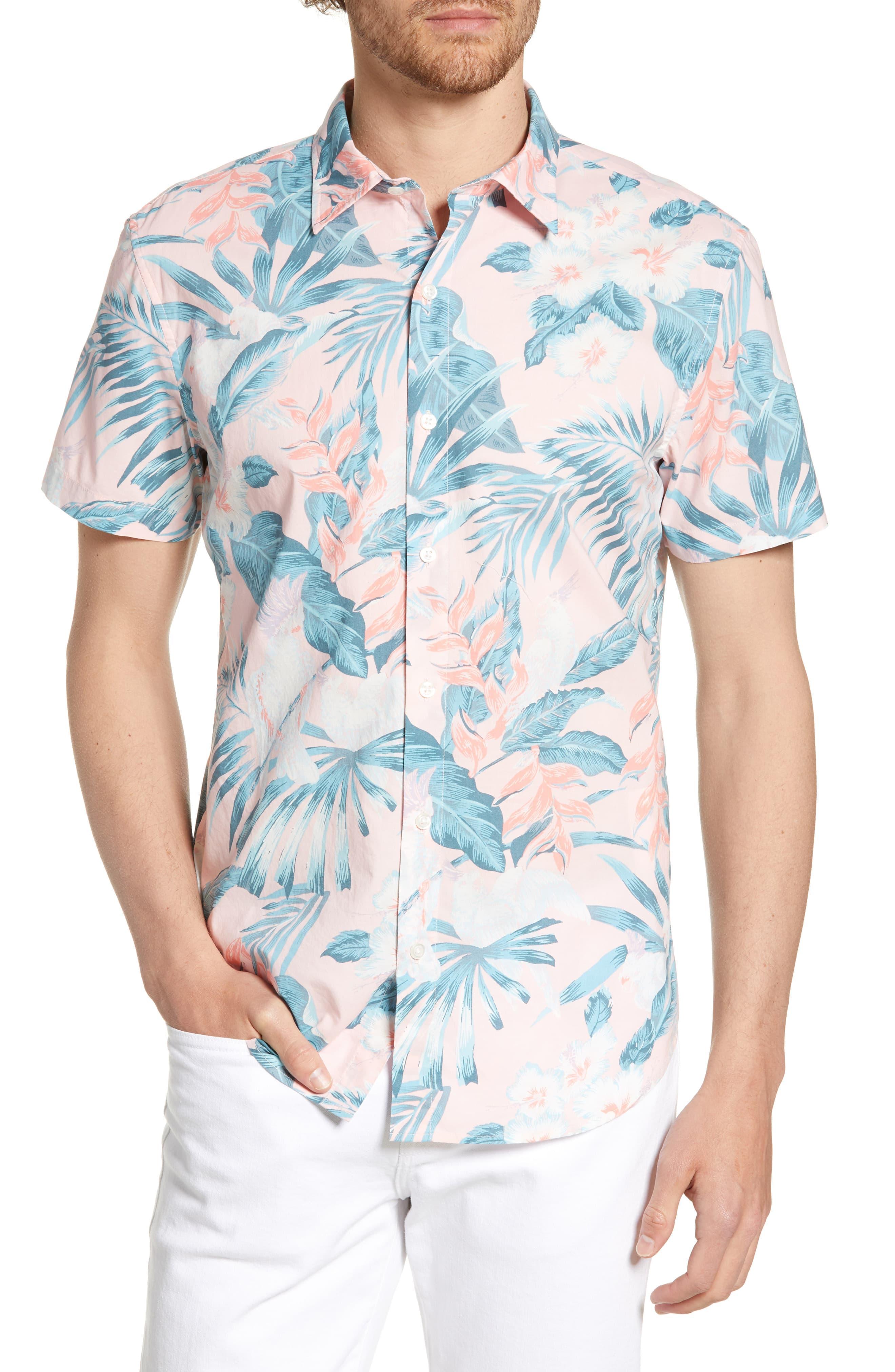 Bonobos Riviera Slim Fit Tropical Print Shirt in Blue for Men - Lyst