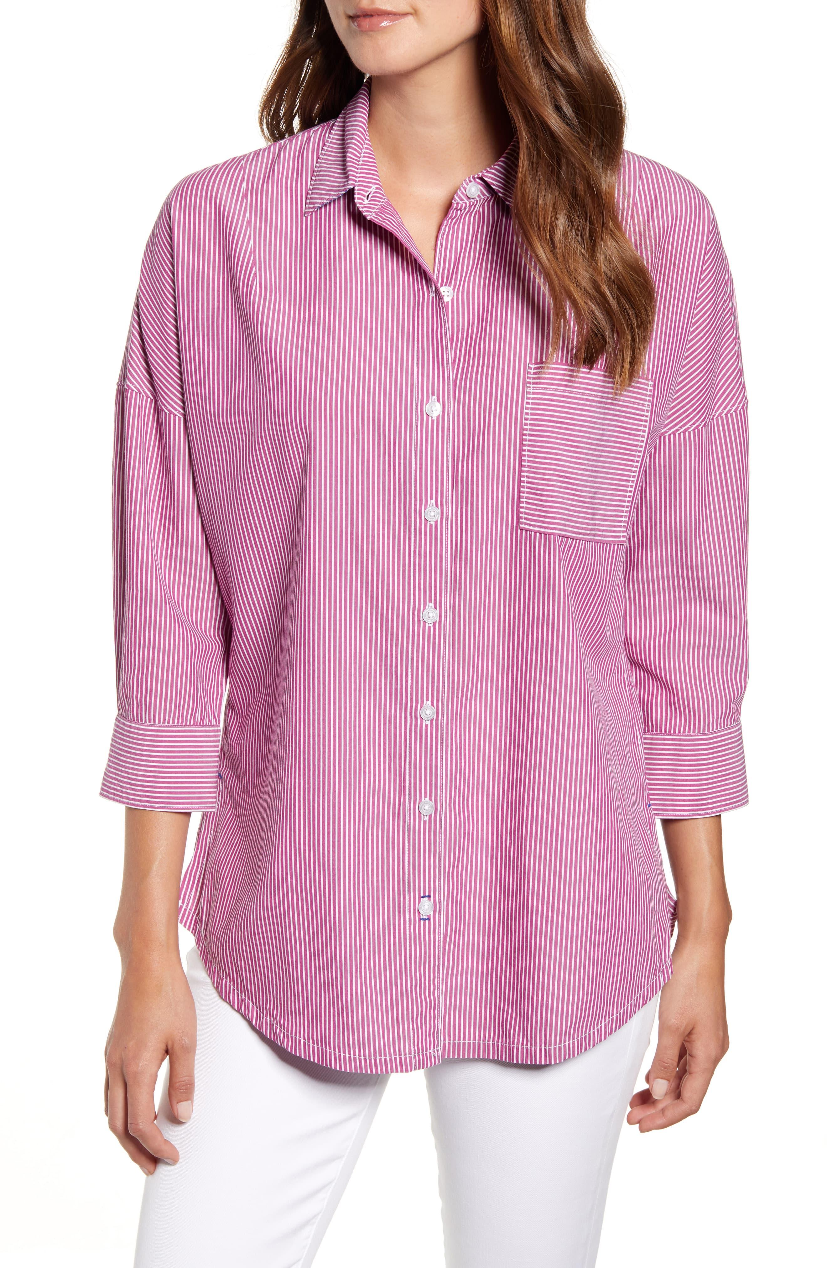 Tommy Bahama Breezy Bliss Stripe Shirt in Bright Fuchsia (Pink) - Lyst