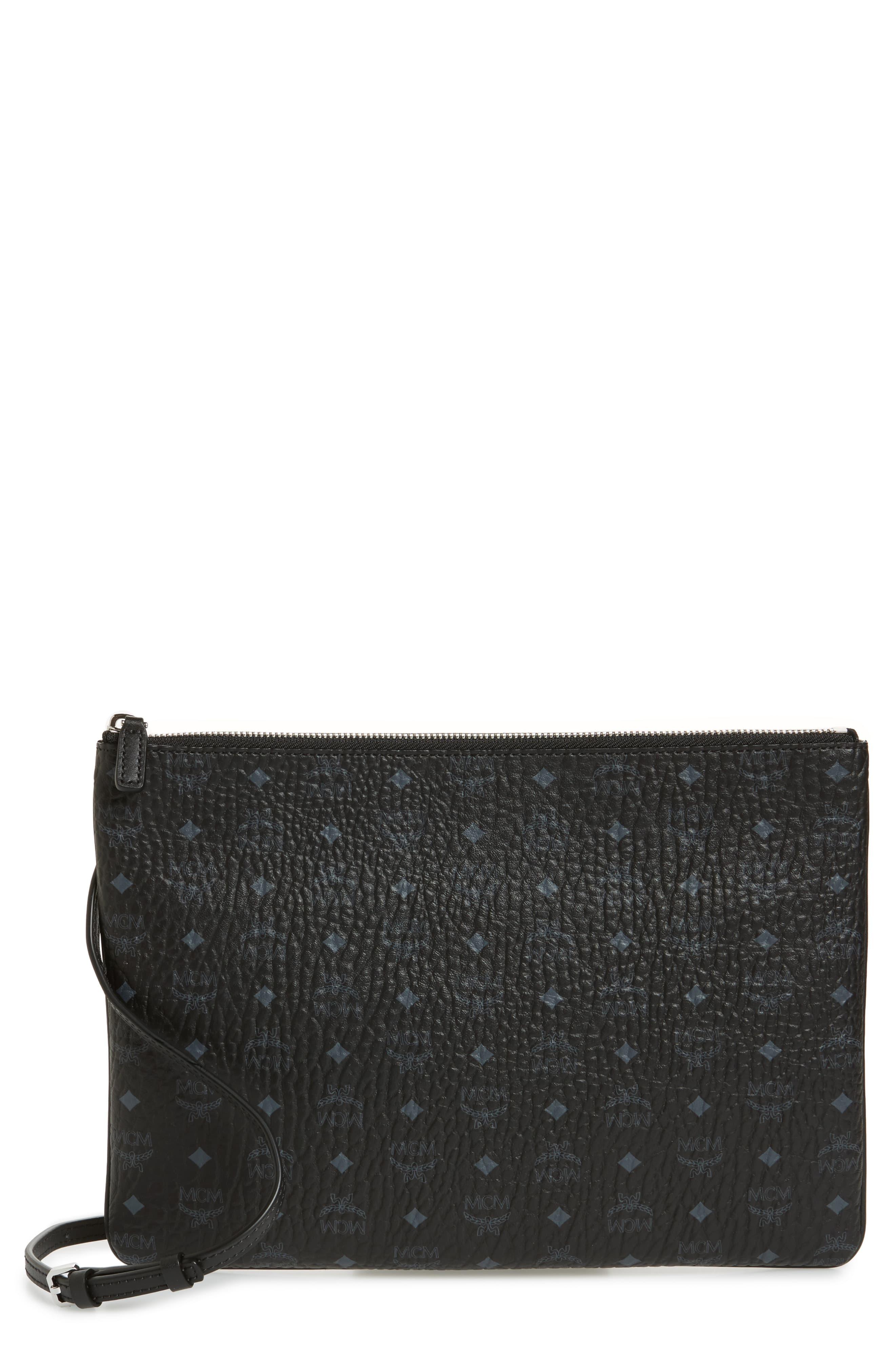 MCM Canvas Crossbody Pouch In Visetos Original in bk (Black) Lyst