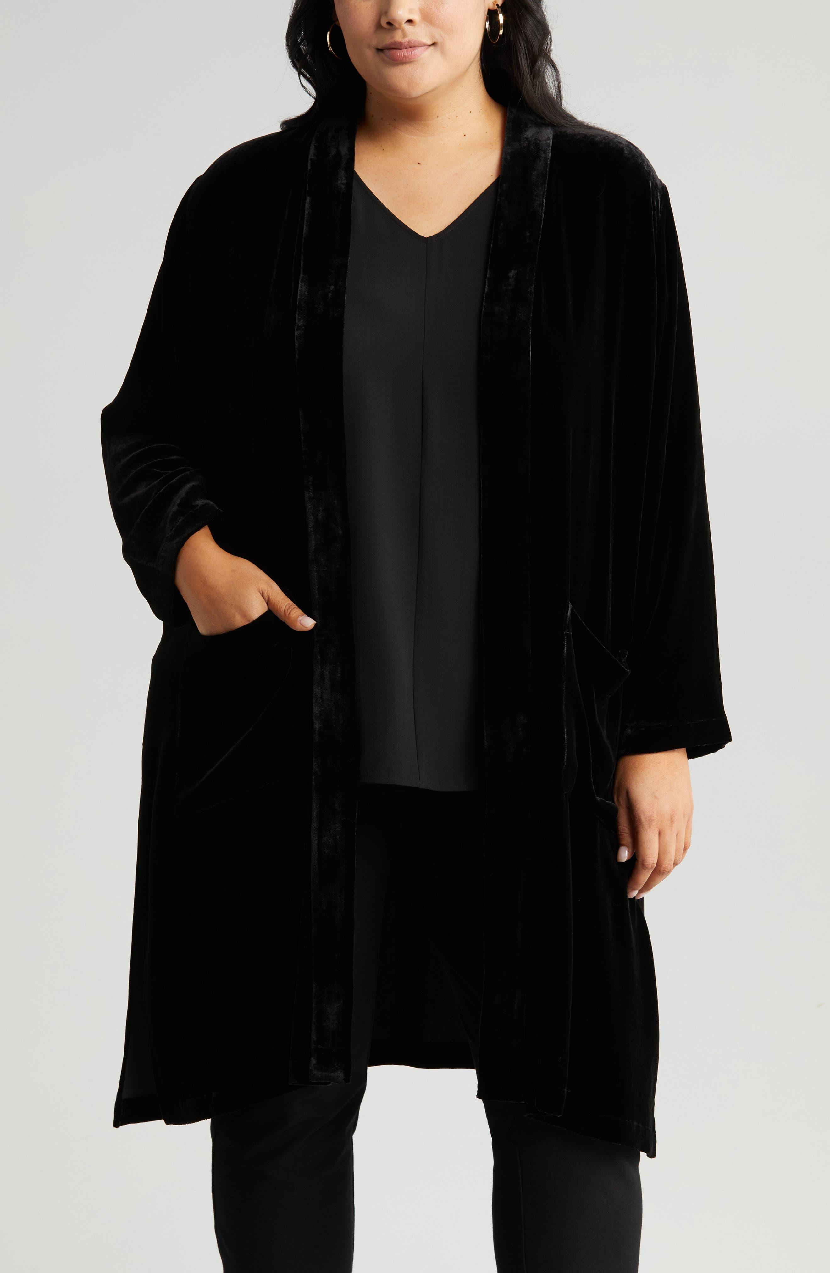 Eileen fisher velvet jacket on sale sale