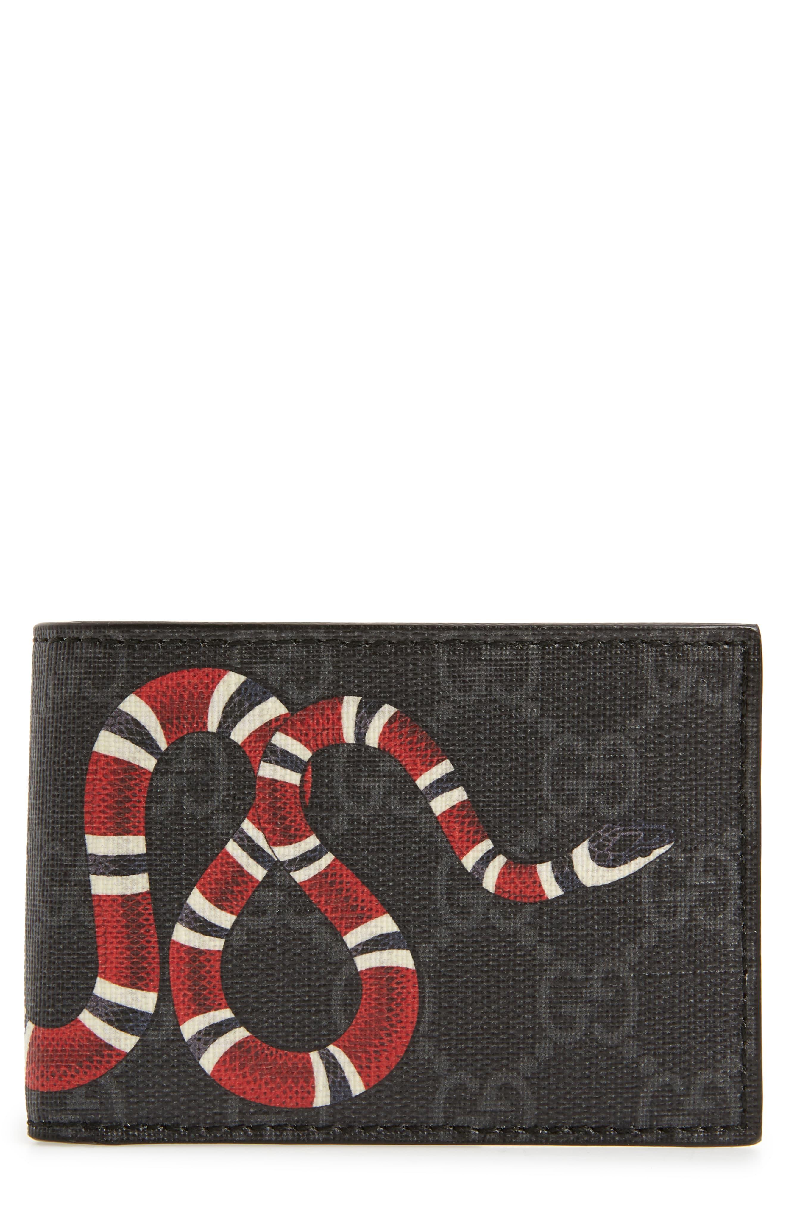 black gucci wallet with snake