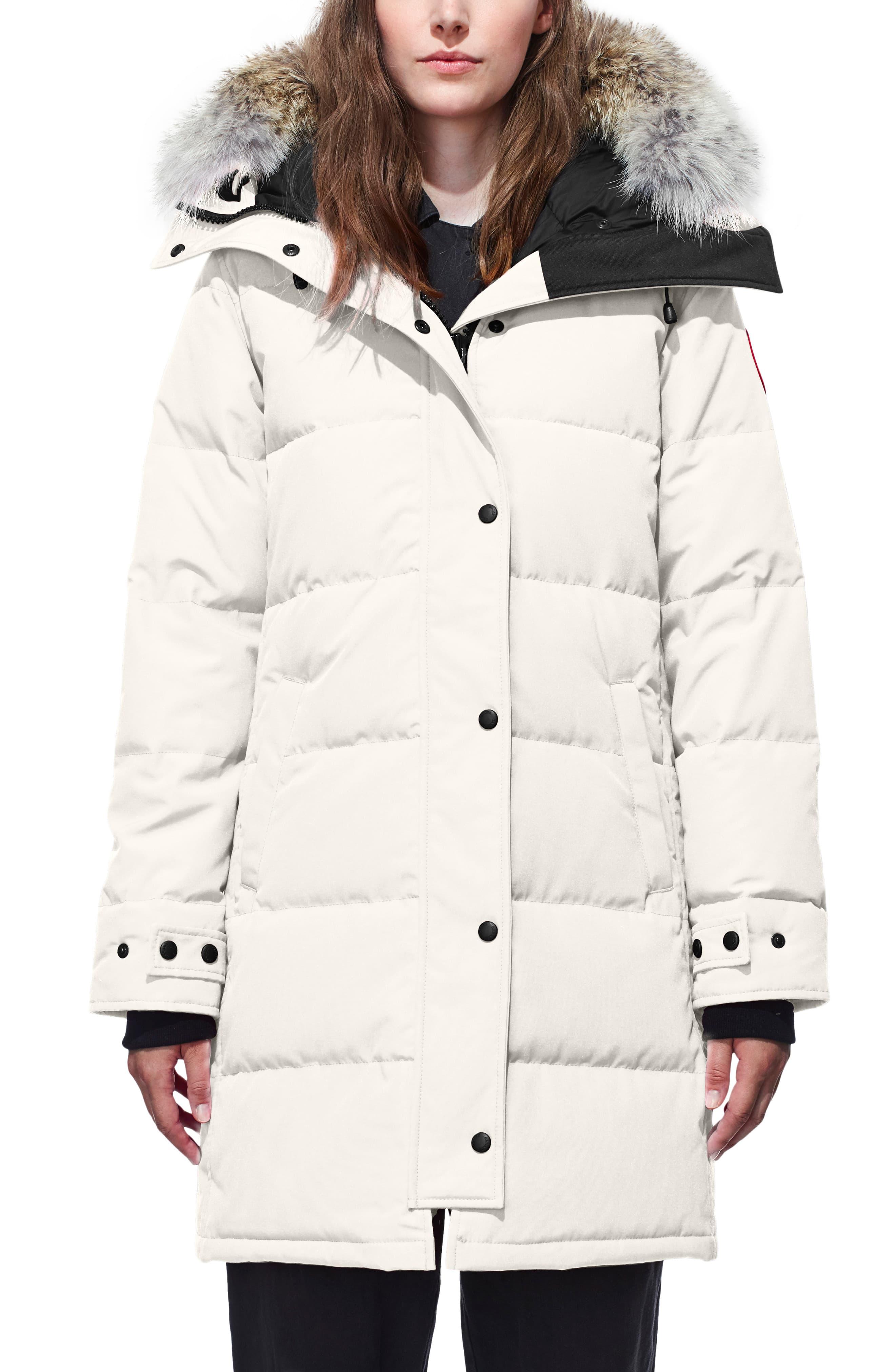 canada goose shelburne genuine coyote fur trim down parka