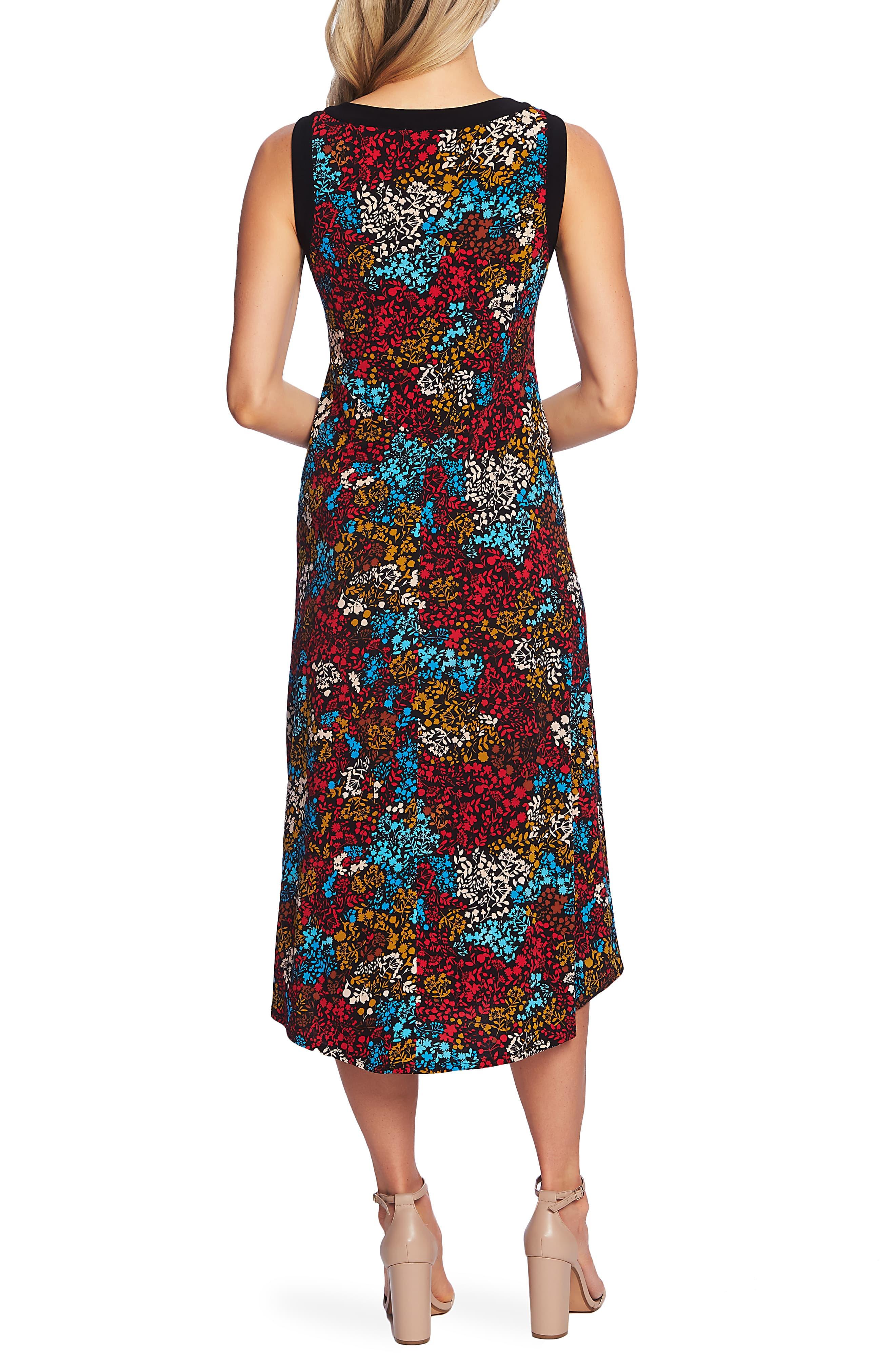 Chaus Floral Print Sleeveless Midi Dress in Black Lyst