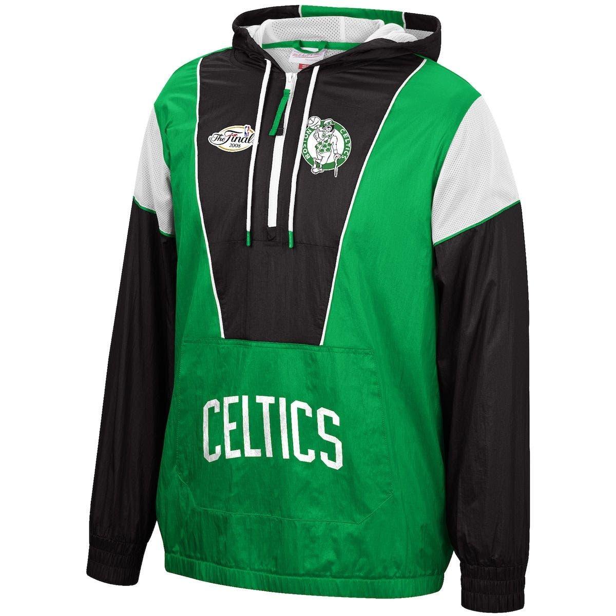 Men's Boston Celtics Kelly Green Mitchell & Ness Hardwood Classics 75th  Anniversary Authentic Warmup Full-Snap Jacket