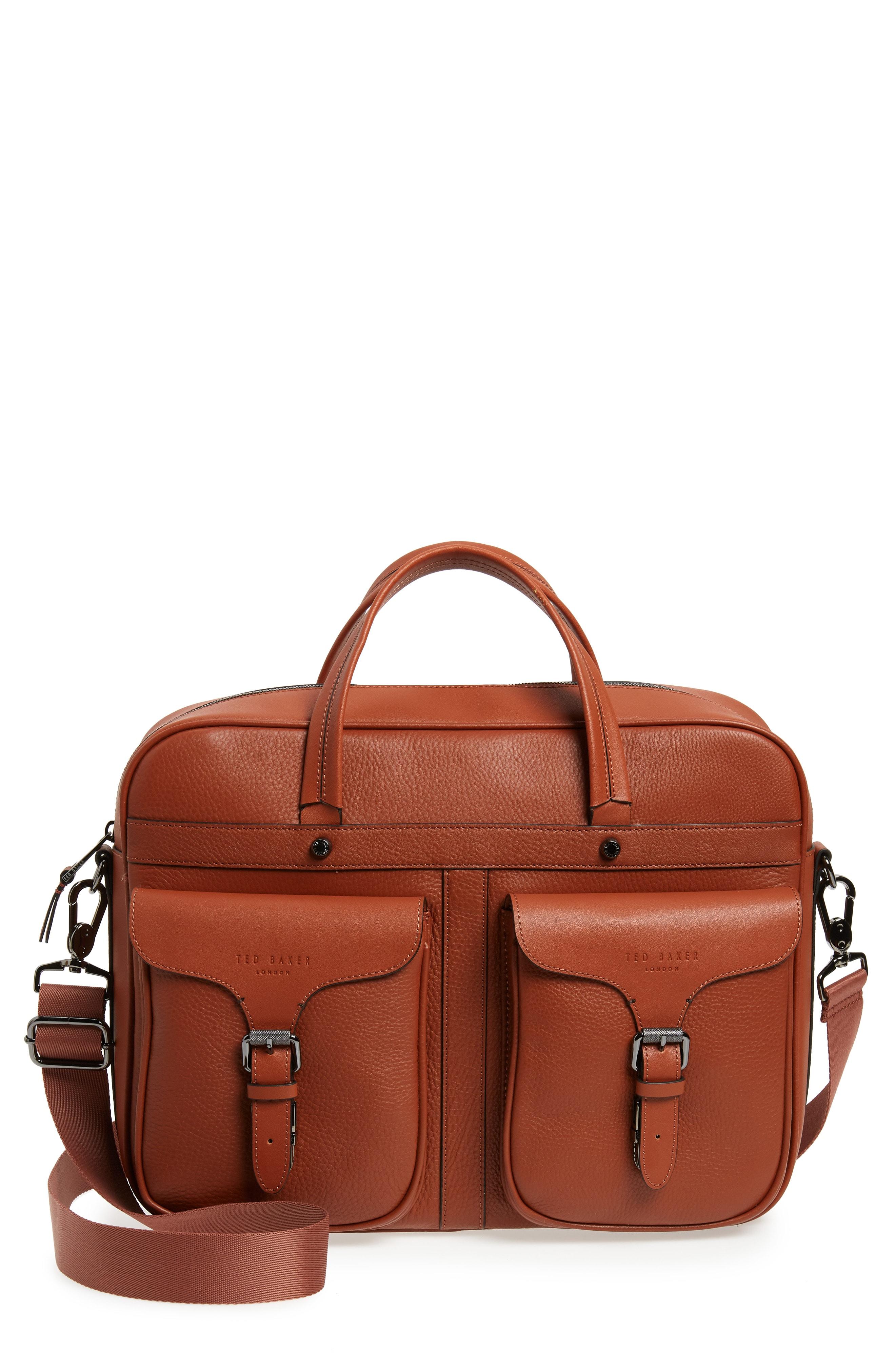 Lyst Ted Baker Forsee Leather Document Bag in Black for Men