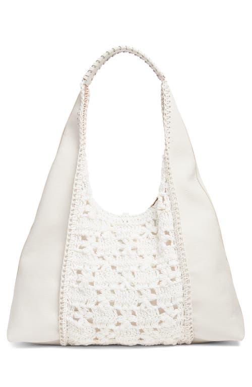 Sam Edelman Sylvia Crochet Panel Leather Hobo in Natural Lyst