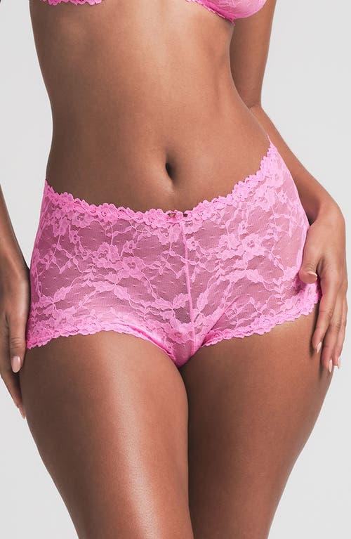 【SKIMS】Strech Lace Boy Short Skims Stretch Lace Boy Short in Pink | Lyst