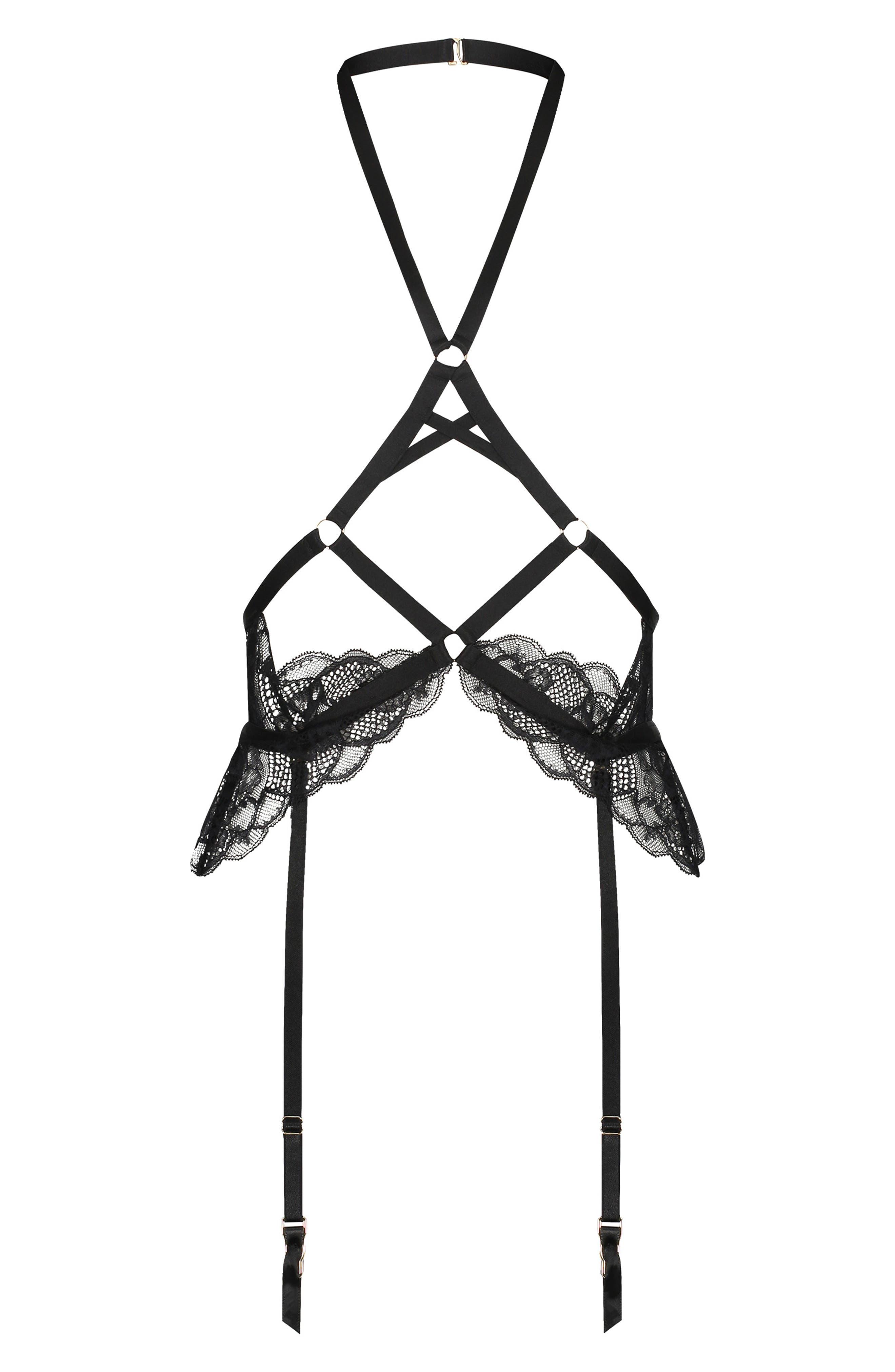 Hunkemöller Lace Body Harness With Garter Straps in Black Lyst