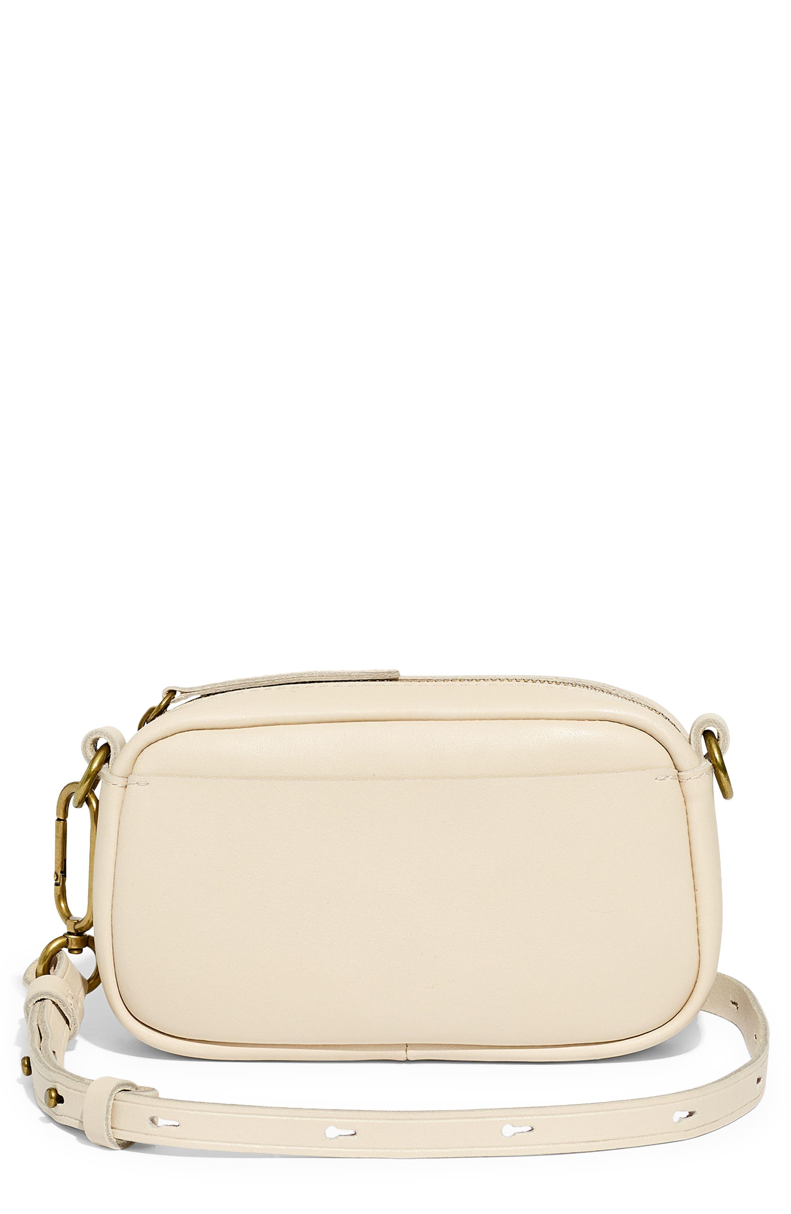 Madewell Mini The Leather Carabiner Crossbody Bag in Natural | Lyst