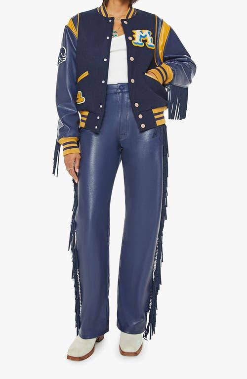 Mother The Fringe Team Spirit Varsity Jacket in Blue Lyst