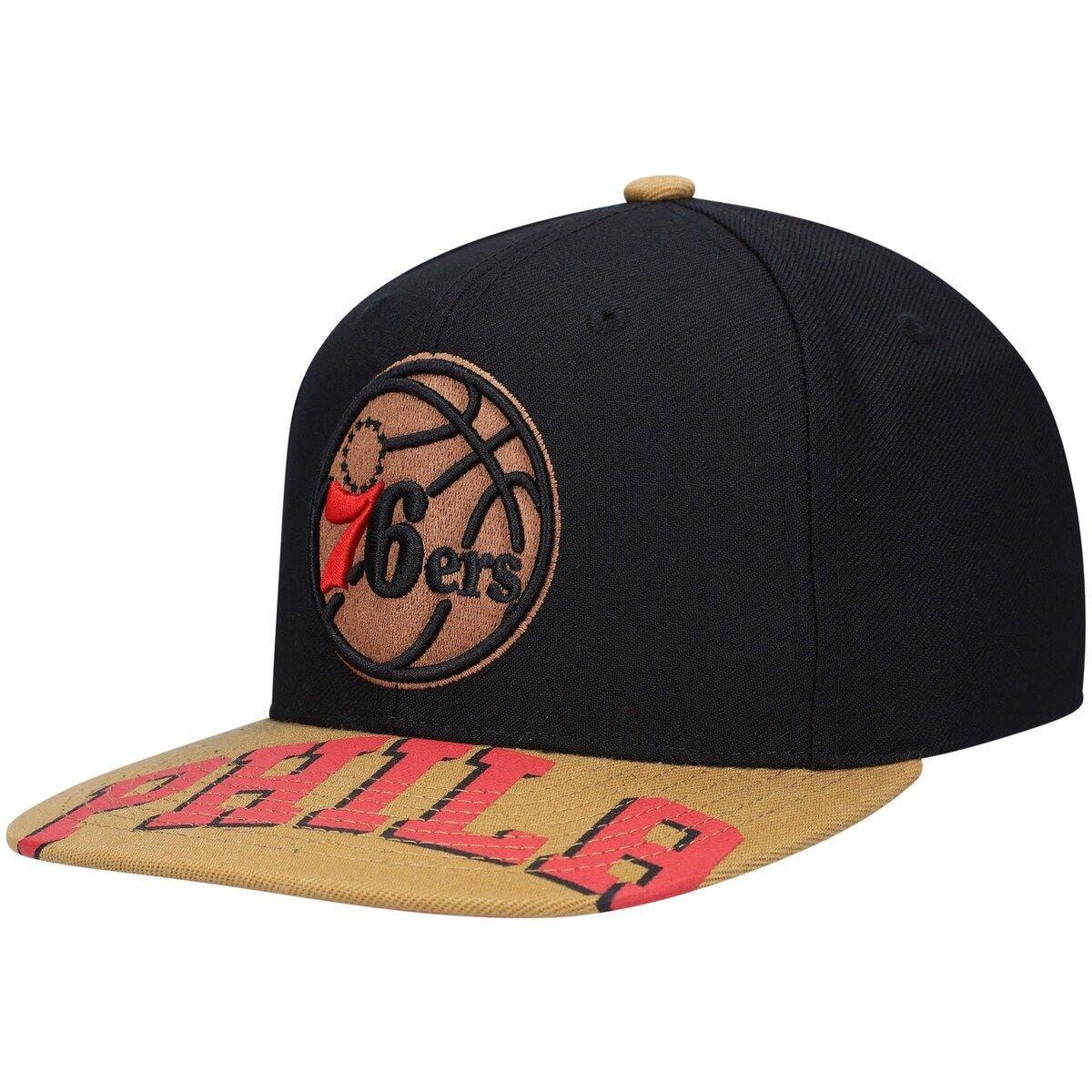 Lids Philadelphia 76ers Mitchell & Ness Hardwood Classics Big Face Callout Snapback  Hat - Red