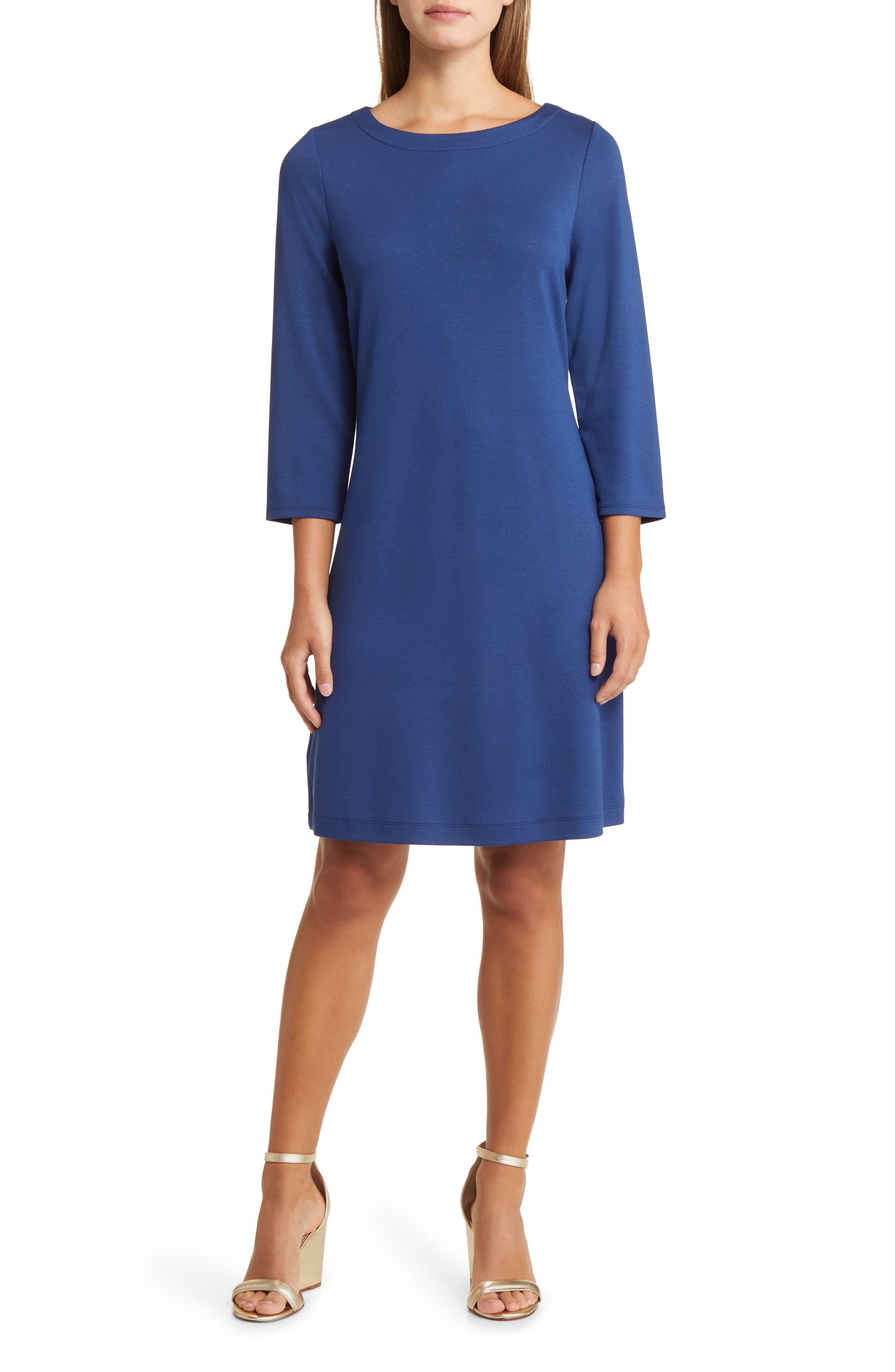 Tommy Bahama Darcy Three-quarter Sleeve Minidress in Blue | Lyst