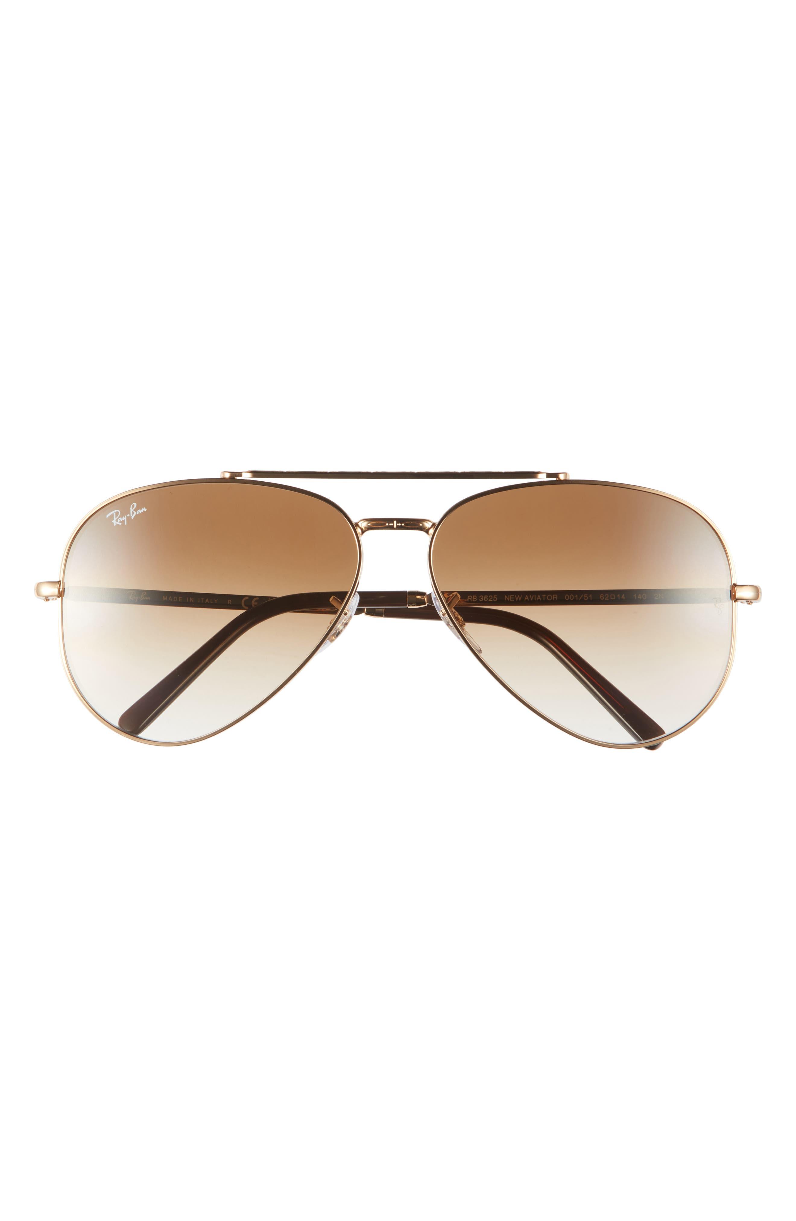 Ray-Ban New Aviator 58mm Gradient Pilot Sunglasses in Brown | Lyst