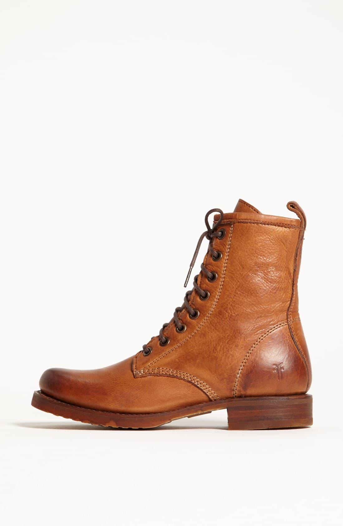 Frye Leather Veronica Combat Boot in Brown - Lyst