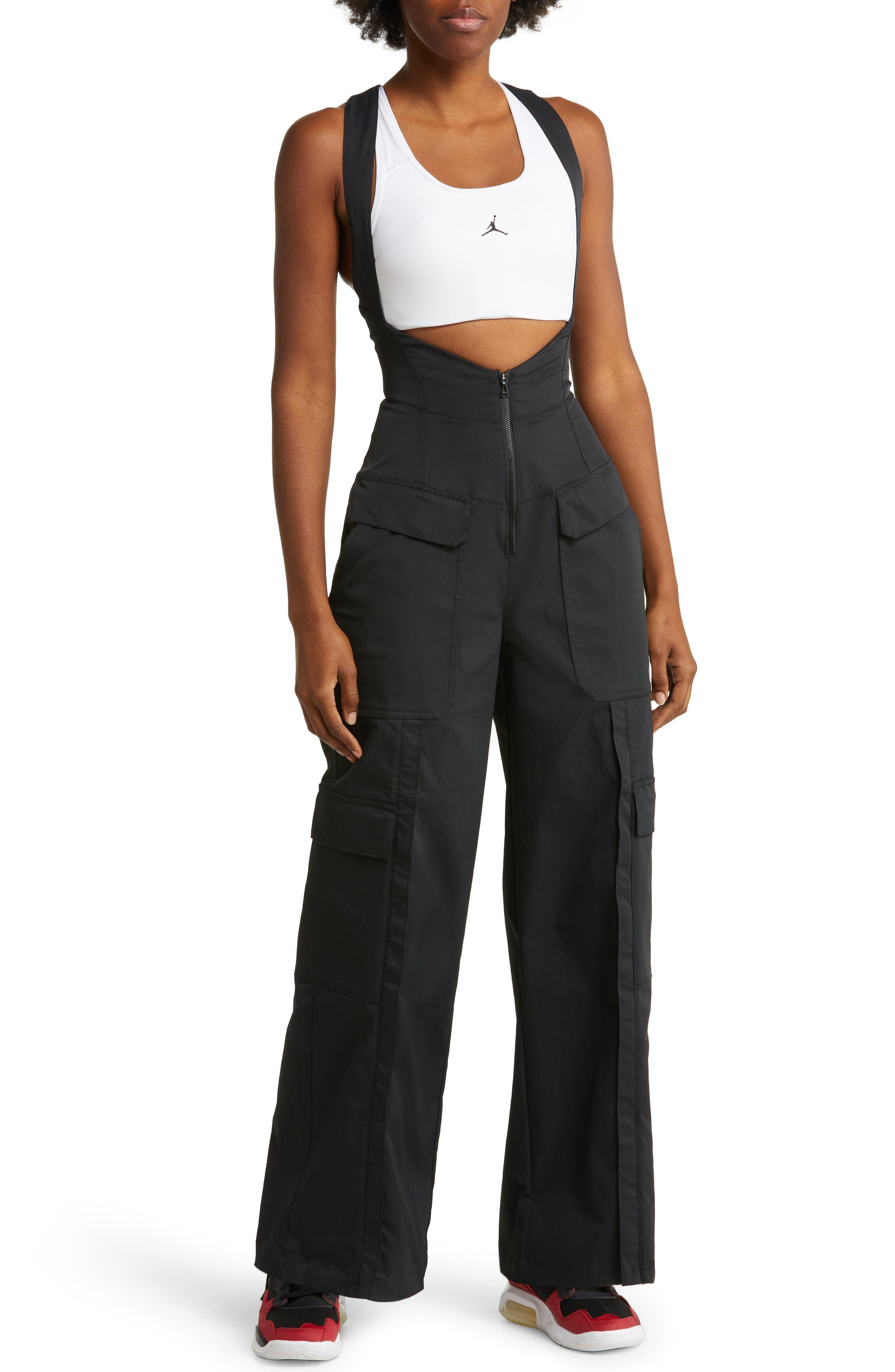 Nike 23 Engineered Chicago Corset Cutout Overalls in Black