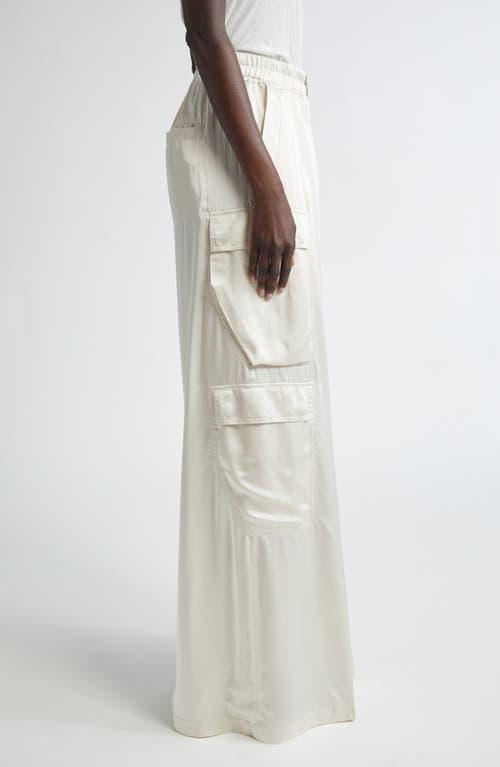 Rick Owens Cargobelas Charmeuse Cargo Pants in White | Lyst