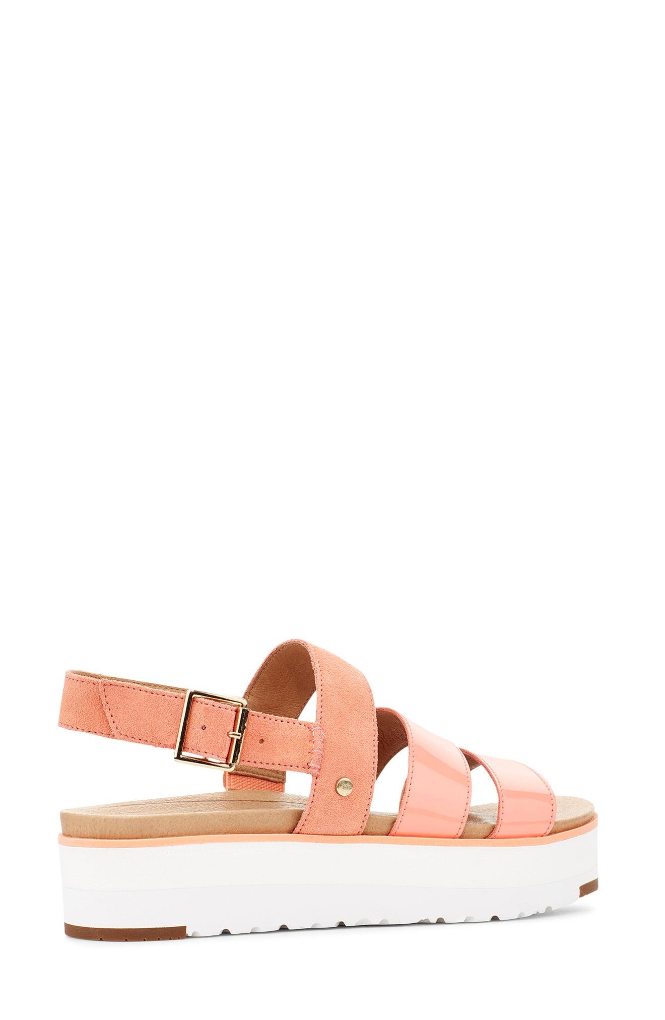 UGG Leather Braelynn Flatform Sandals in Pink - Save 9% - Lyst