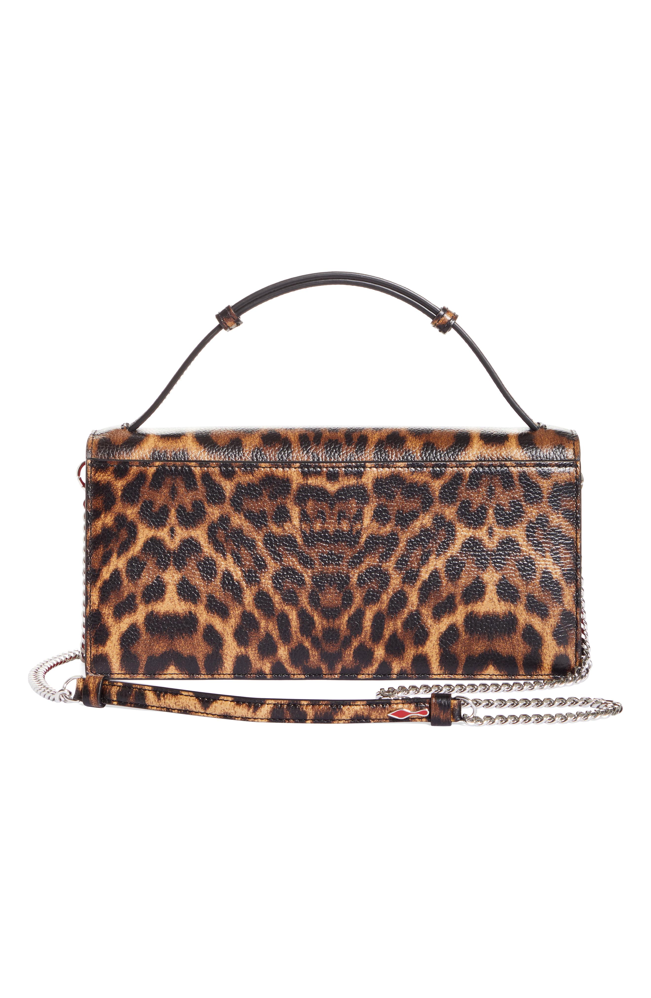 Christian Louboutin Elisa Leopard Print Leather Baguette Bag in Brown ...