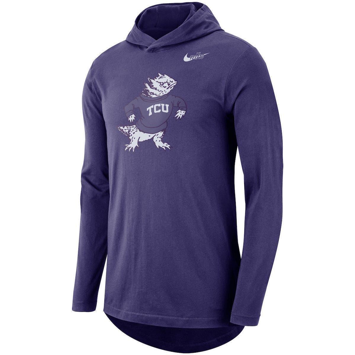Nike Tcu Horned Frogs Performance Long Sleeve Hoodie T shirt At
