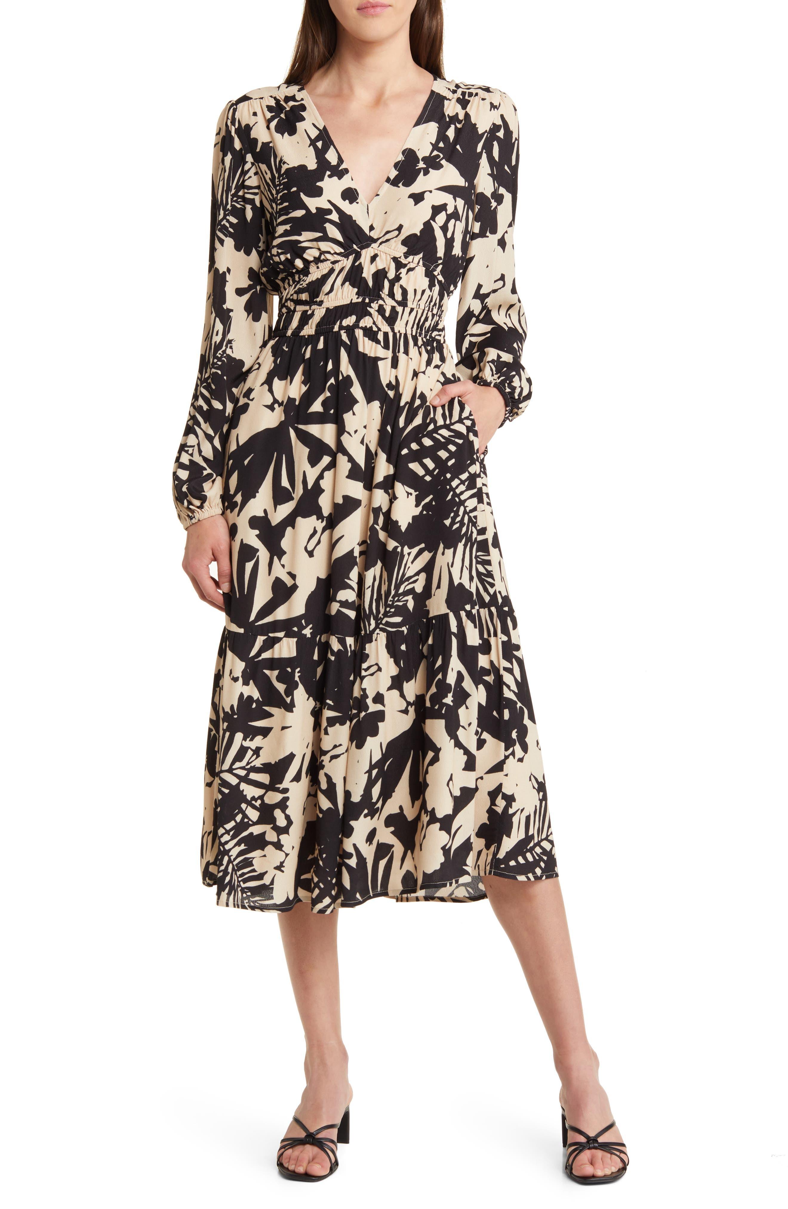 Lost + Wander Lost + Wander Amina Long Sleeve Midi Dress | Lyst