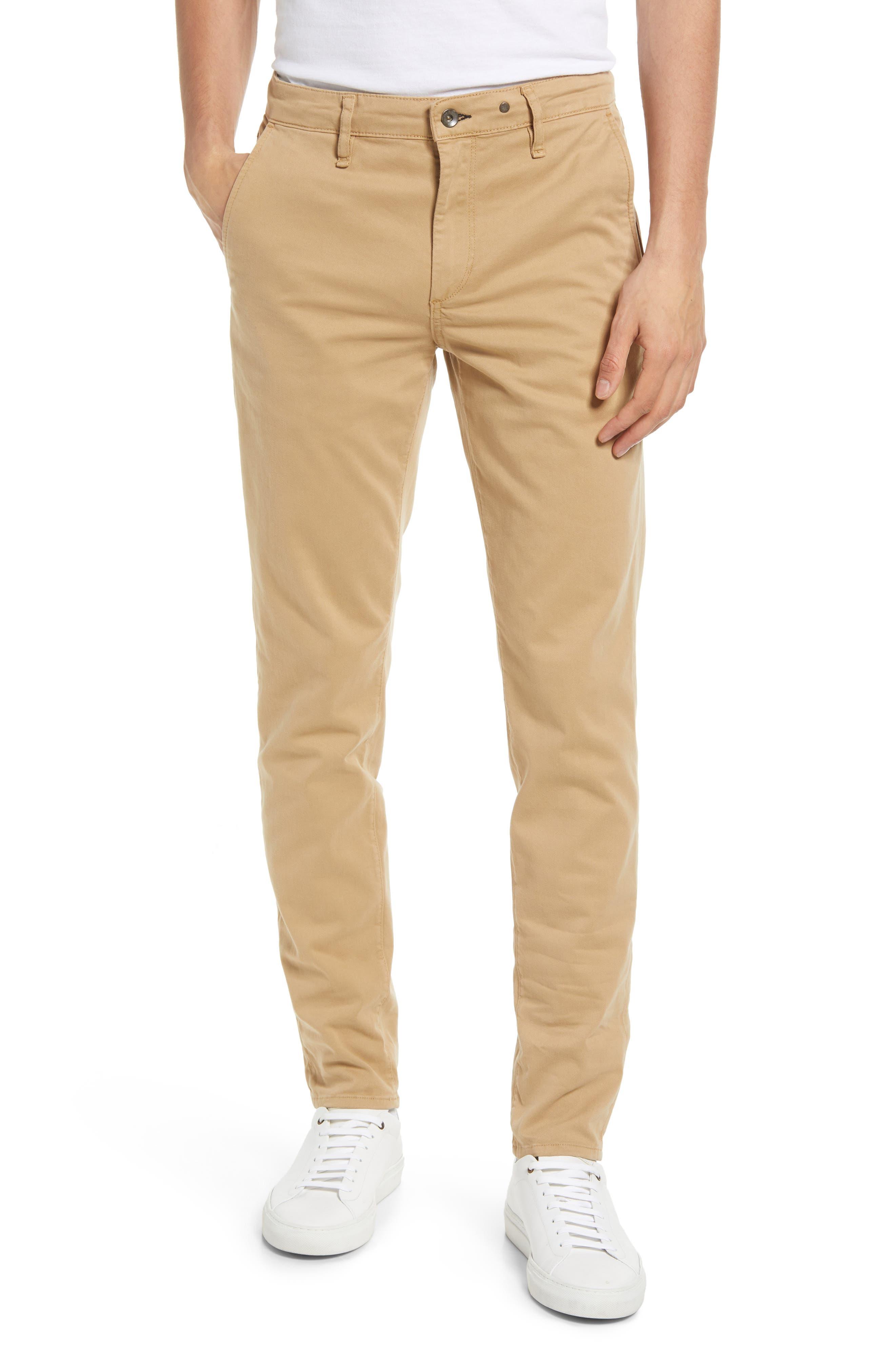 Rag & Bone Fit 1 Slim Fit Stretch Twill Chinos in Natural for Men