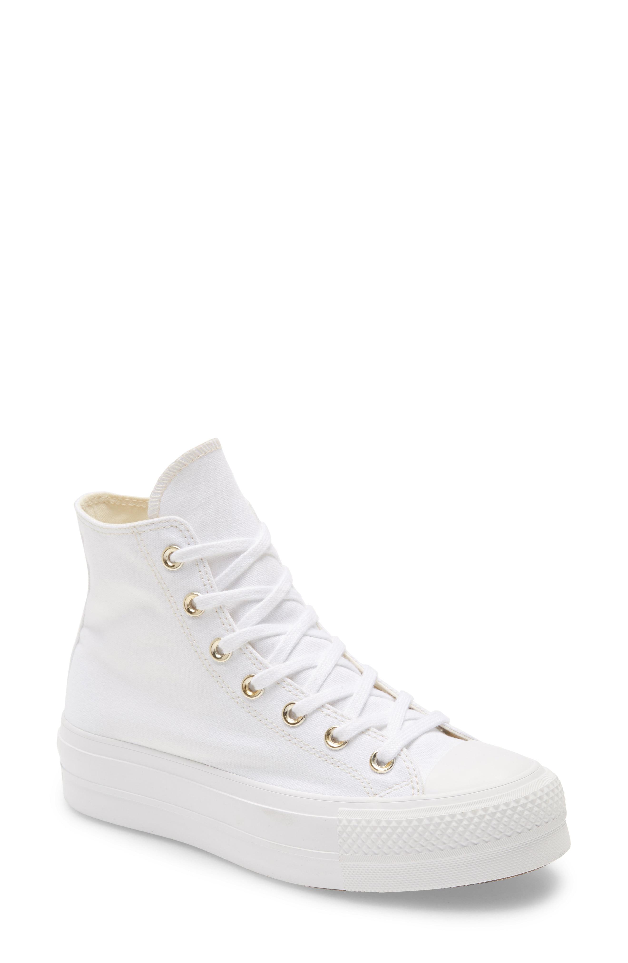 converse white chuck taylor all star lift platform sneakers