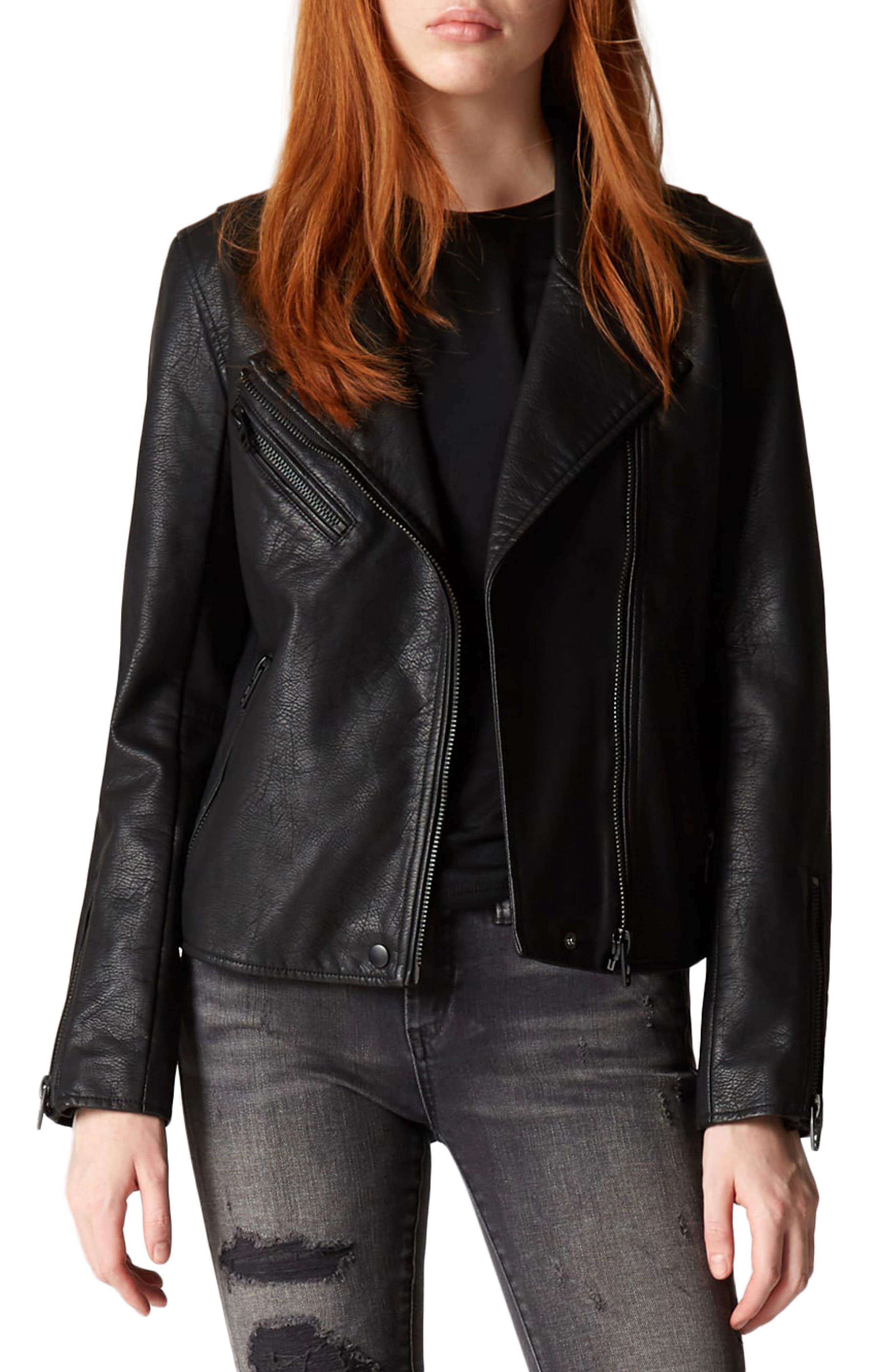 Blank NYC Faux Leather Moto Jacket in Natural Light (Black