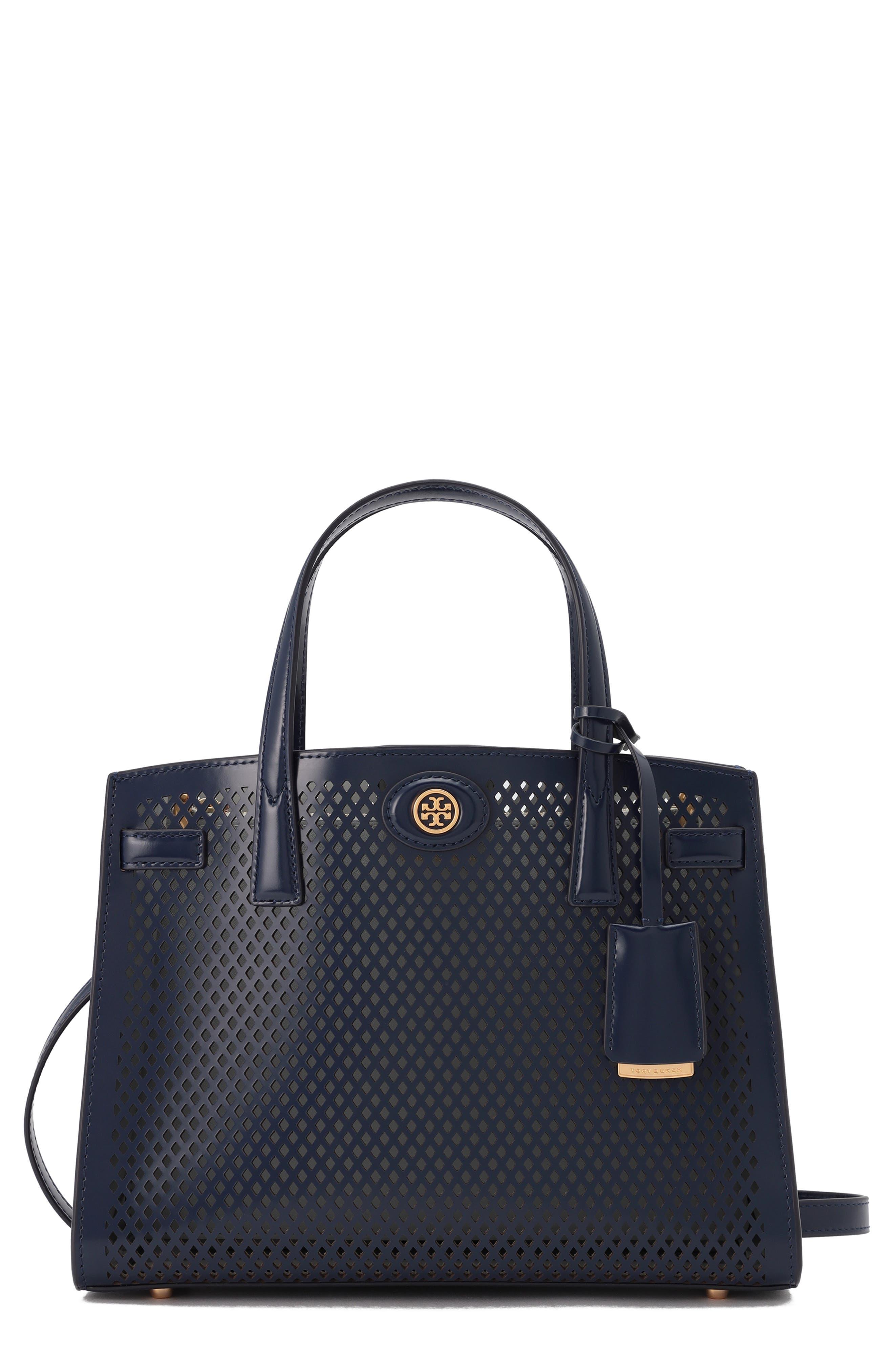 Tory Burch Robinson Perforated Small Satchel