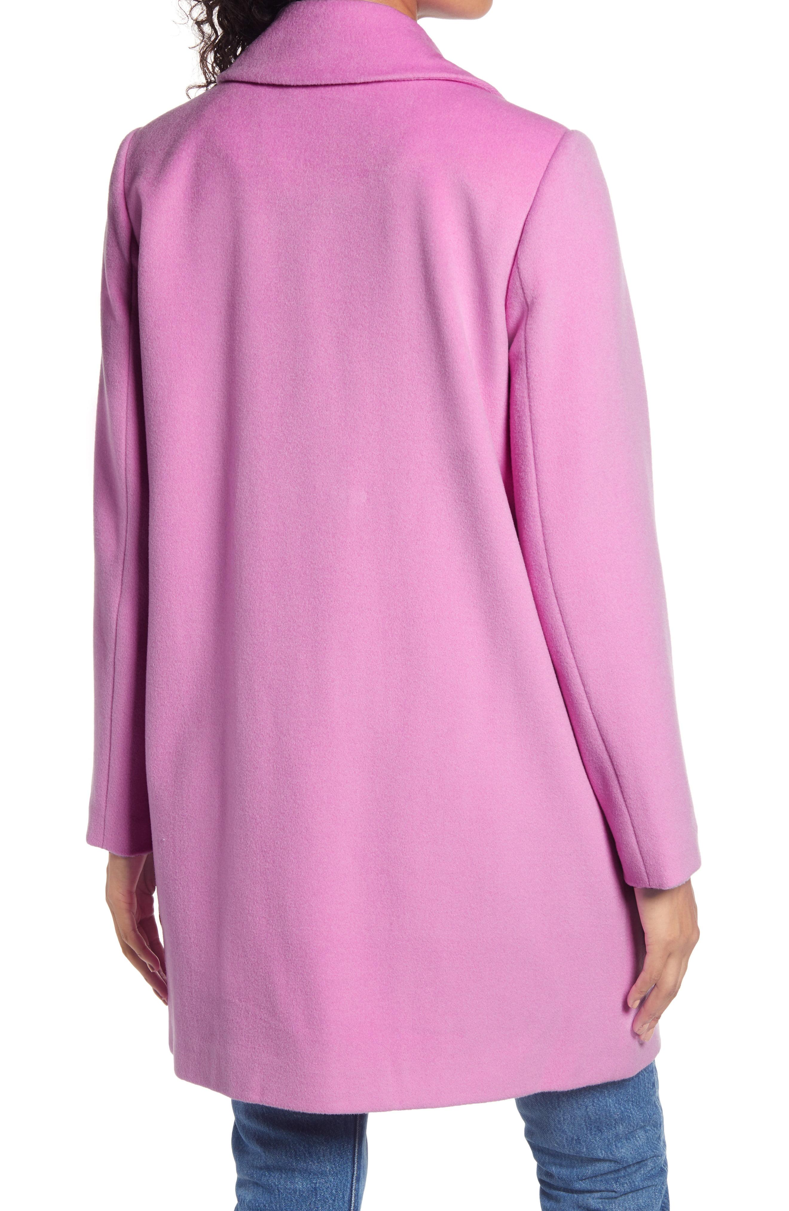 Sam Edelman Wool Blend Coat in Carnation Pink (Pink) Lyst