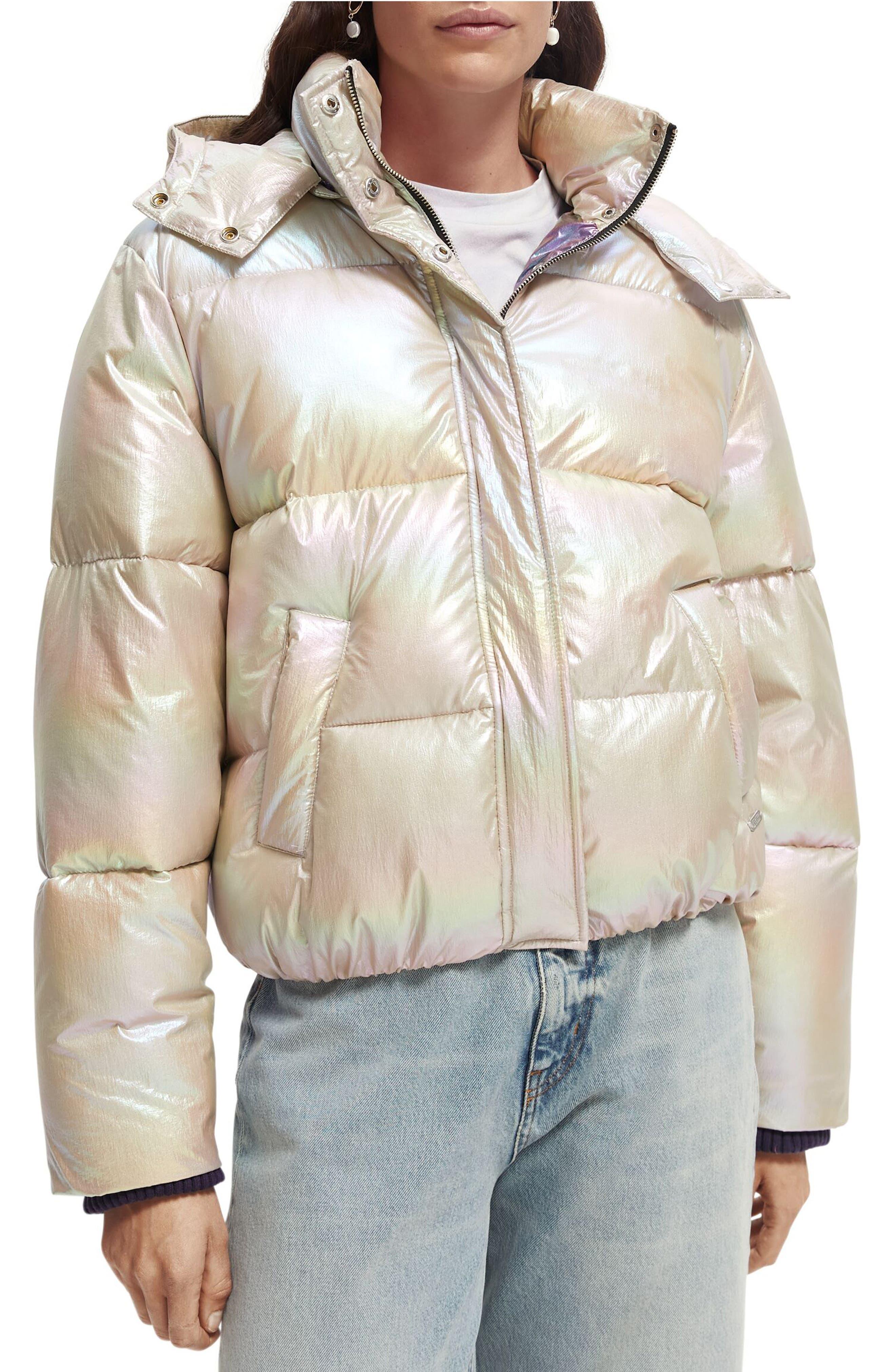 Scotch & Soda Technical Water Repellent Puffer Jacket in Natural | Lyst