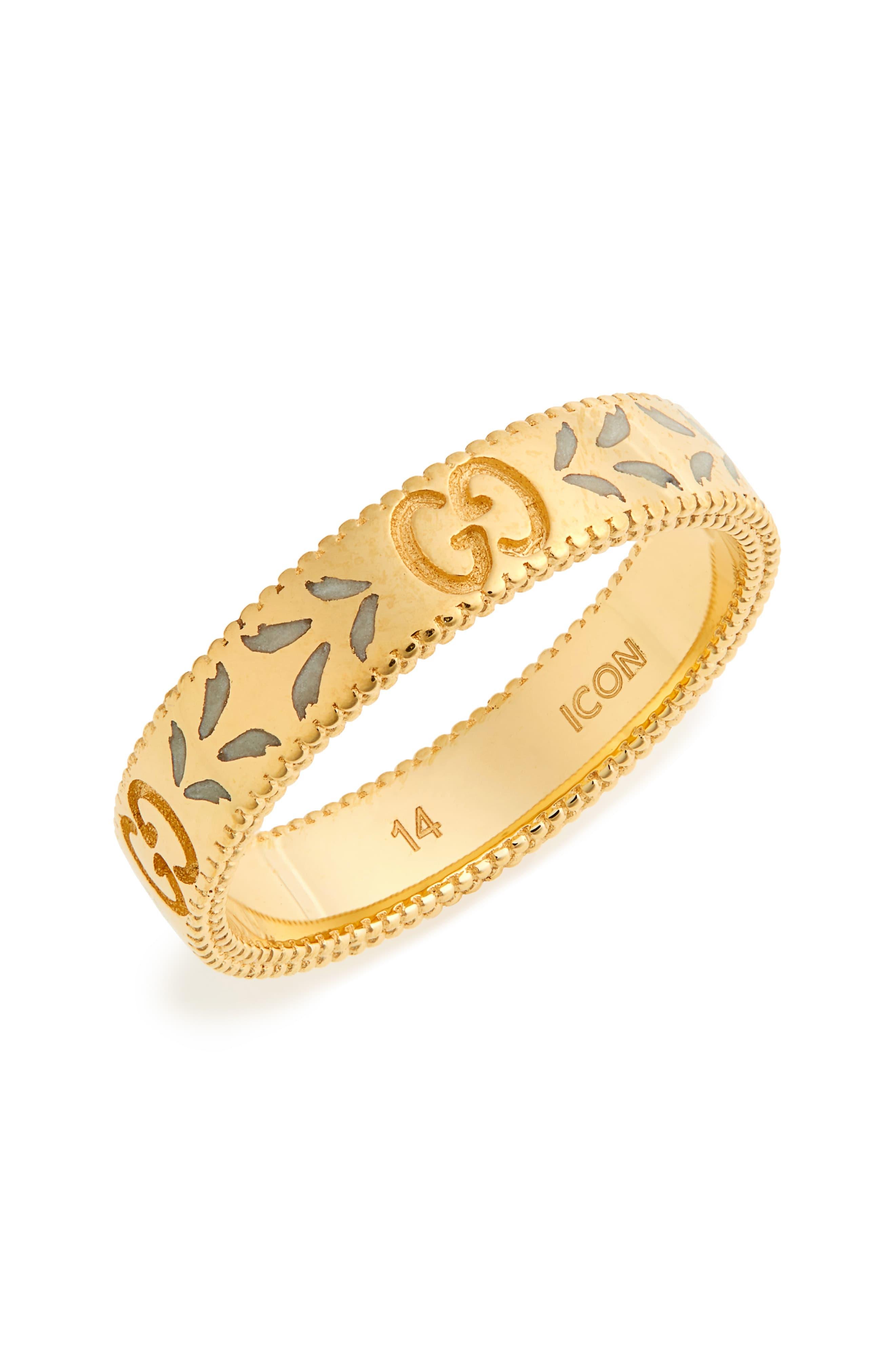 gucci 18k gold icon ring