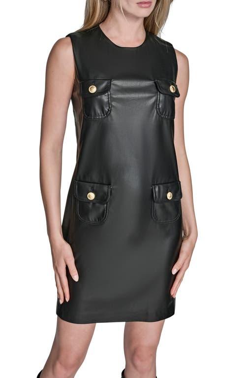 slim fit dress slacks Leather Dress with Slit Black / 8 main image 0