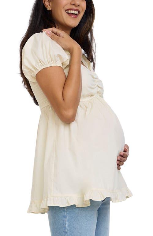 売れ筋商品|||マザーフッドマタニティ カットソー トップス レディース Maternity Off the Shoulder Short Sleeve Babydoll Top - Motherhood Winter white Motherhood Maternity Off The Shoulder Short Sleeve Babydoll
