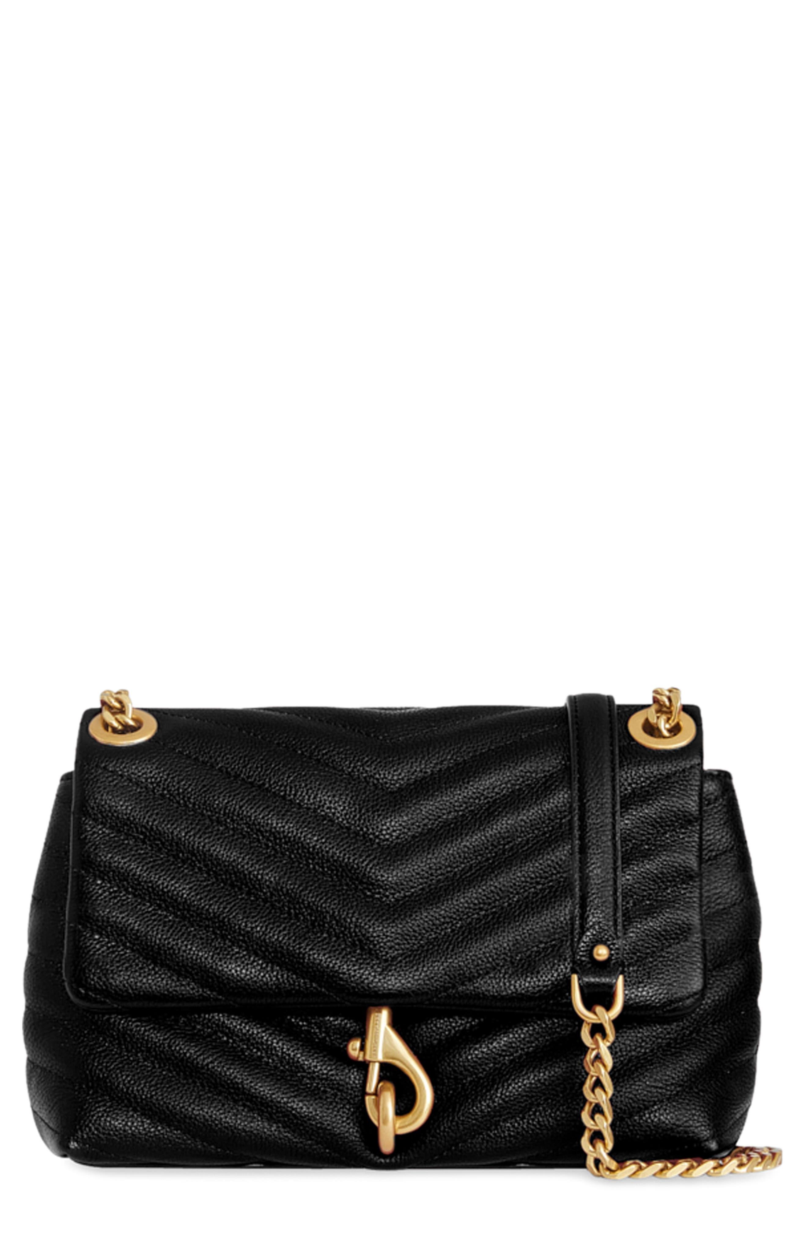 Rebecca Minkoff Edie Quilted Leather Convertible Crossbody Bag in