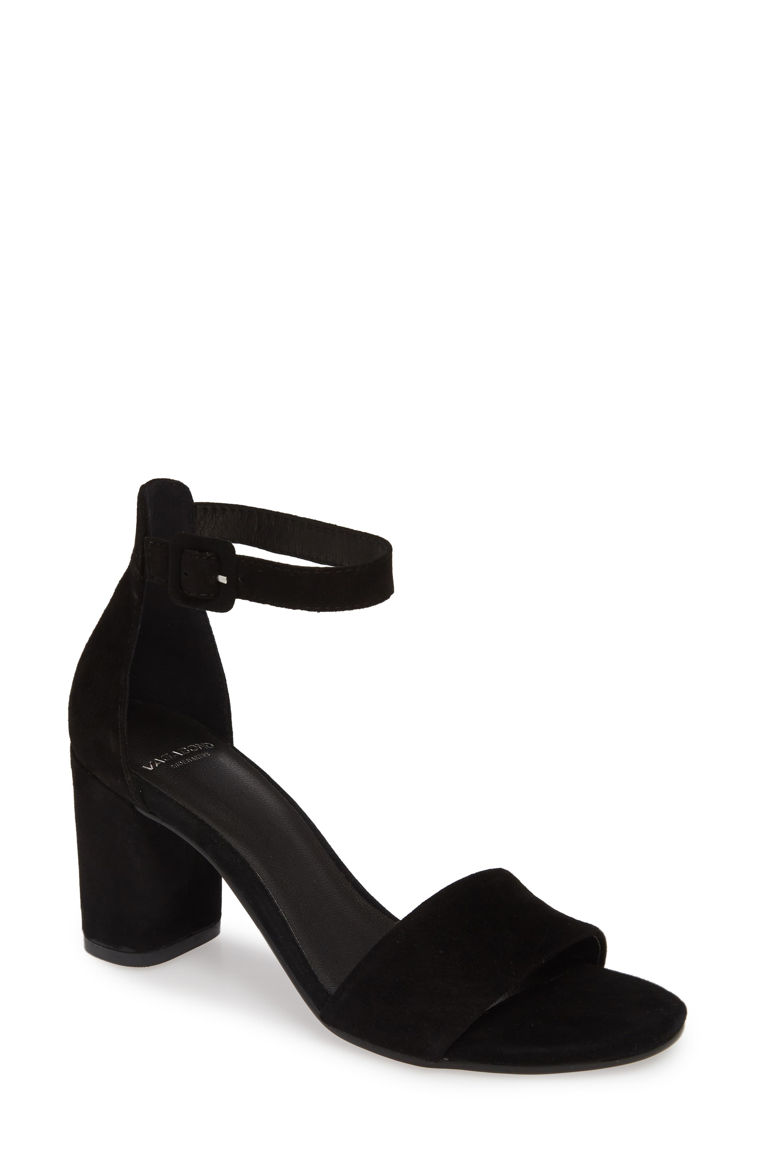 Vagabond Penny Ankle Strap Sandal in Black Suede (Black) - Lyst