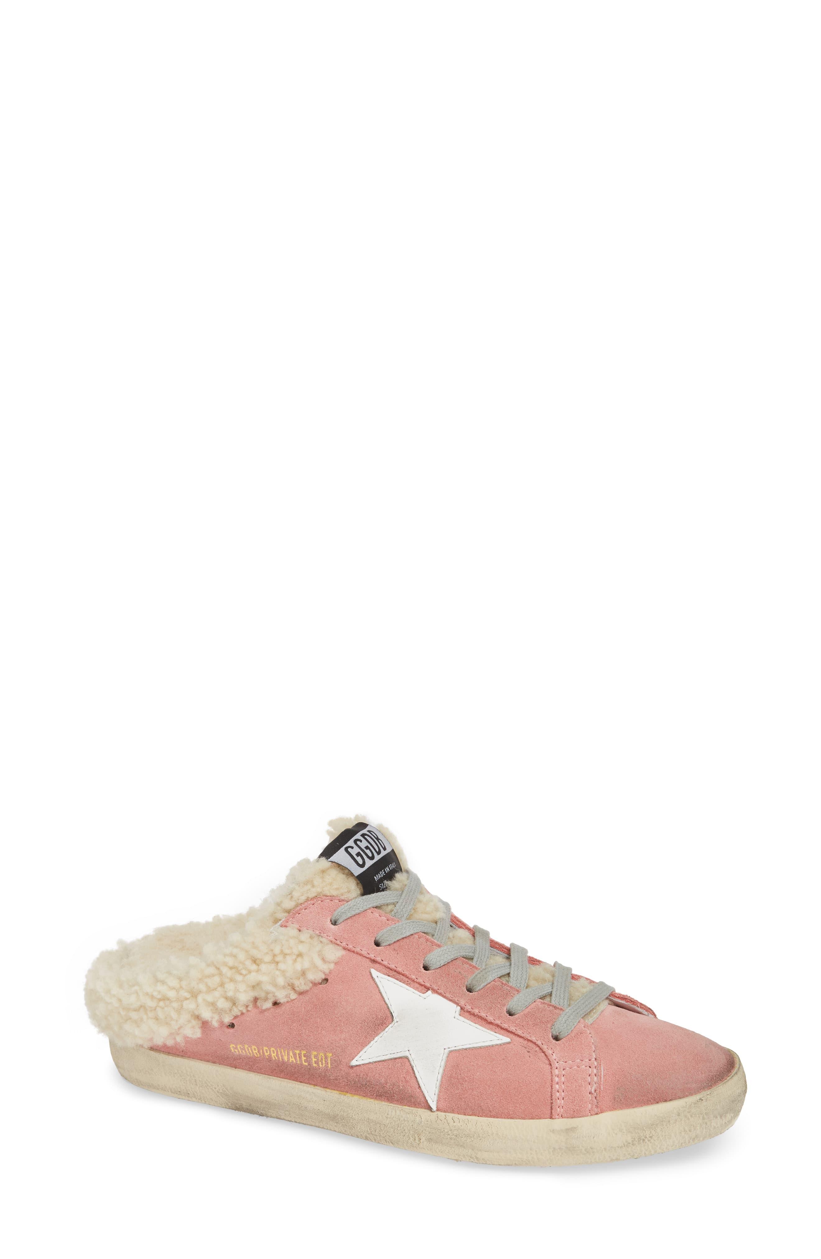 sabot superstar genuine shearling slide sneaker