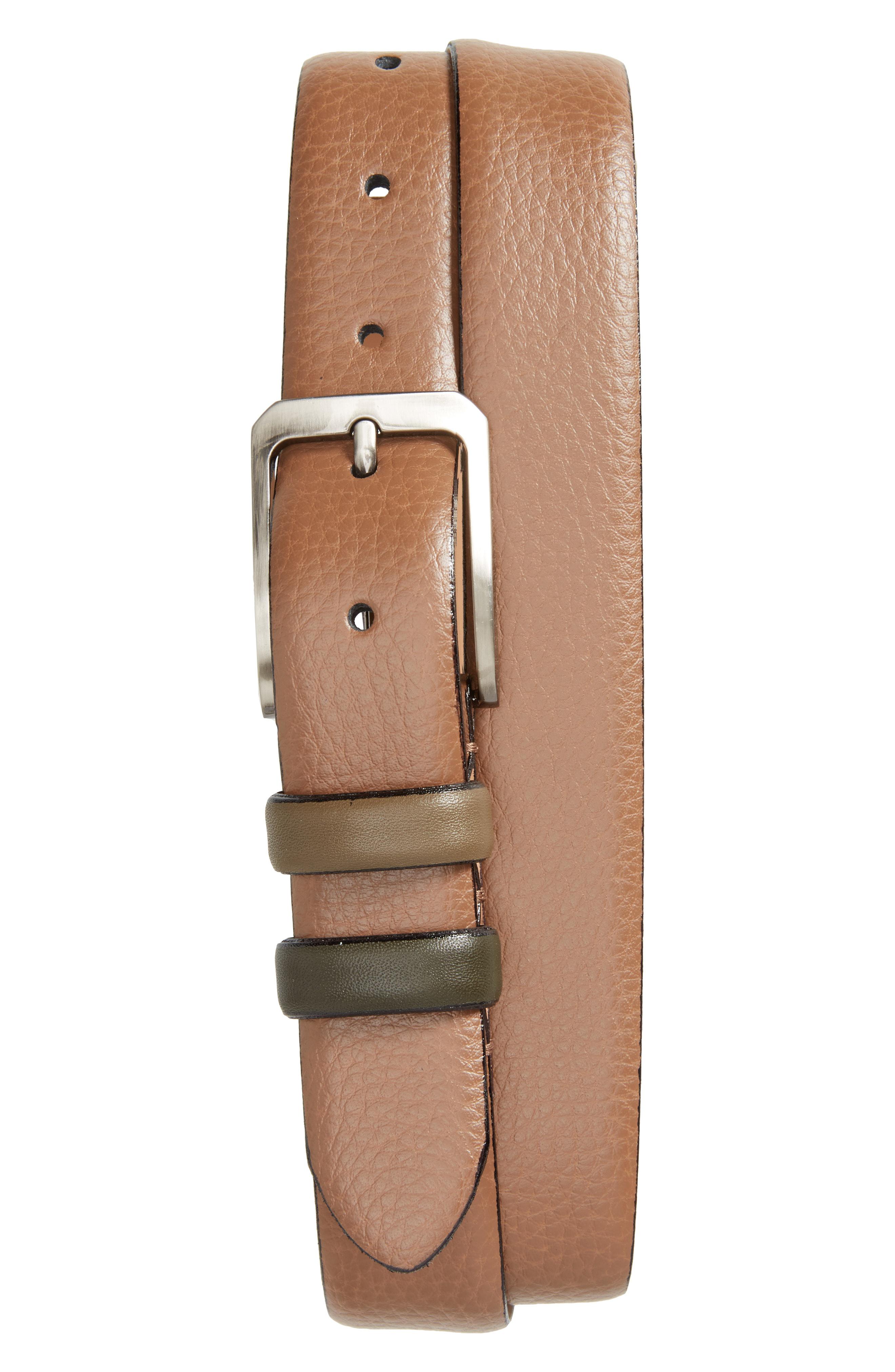 Ted Baker Shrubs Leather Belt in Tan (Brown) for Men - Lyst