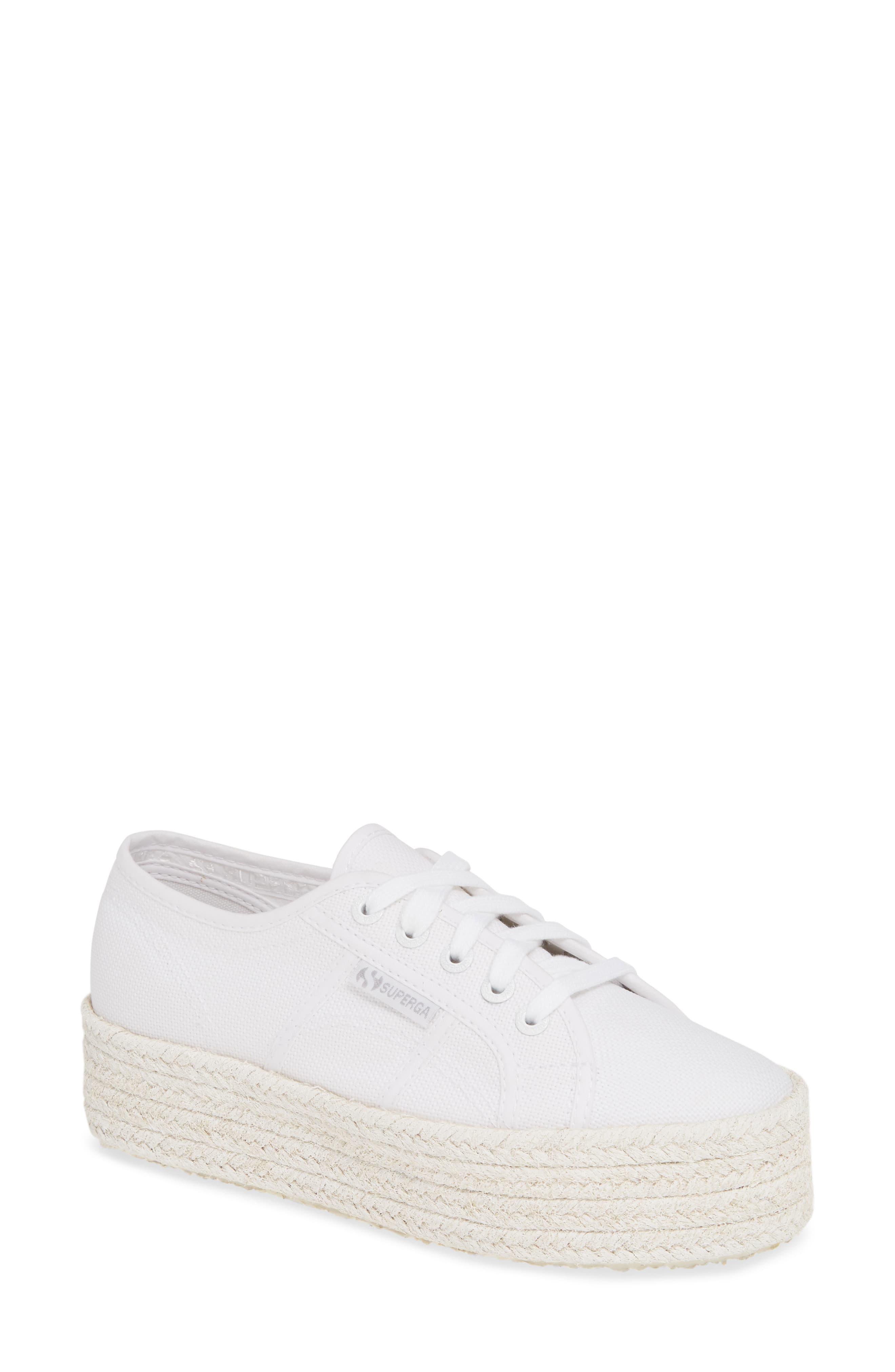 white sneakers espadrille