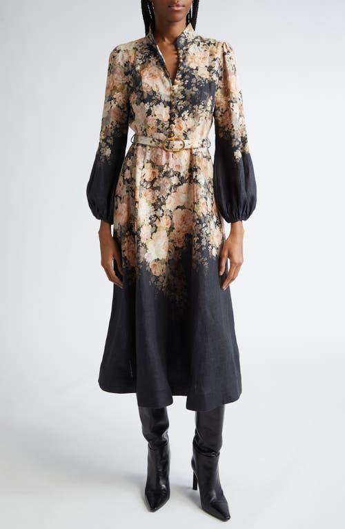 【Zimmermann】Illustration linen and silk midi dress Zimmermann Illustration linen and silk midi dress Zimmermann