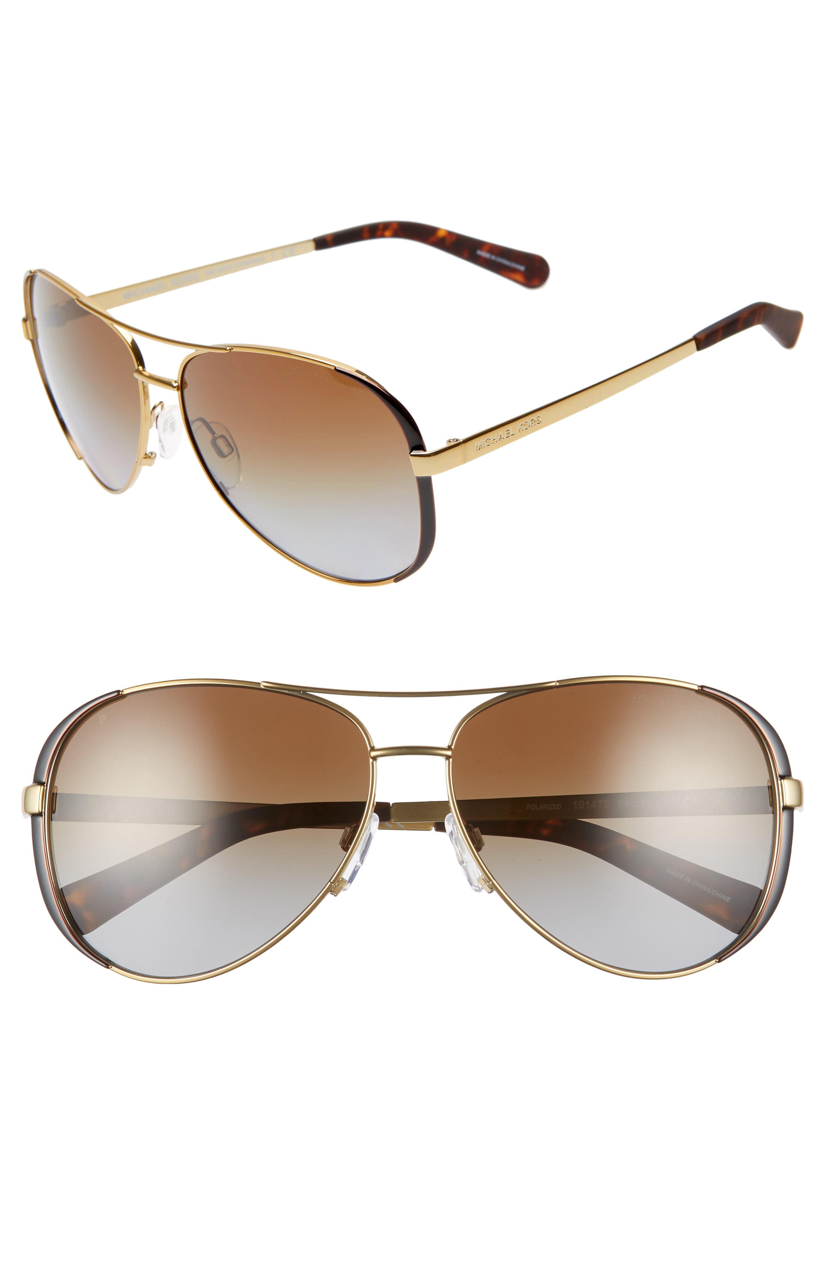 michael kors polarized aviator sunglasses