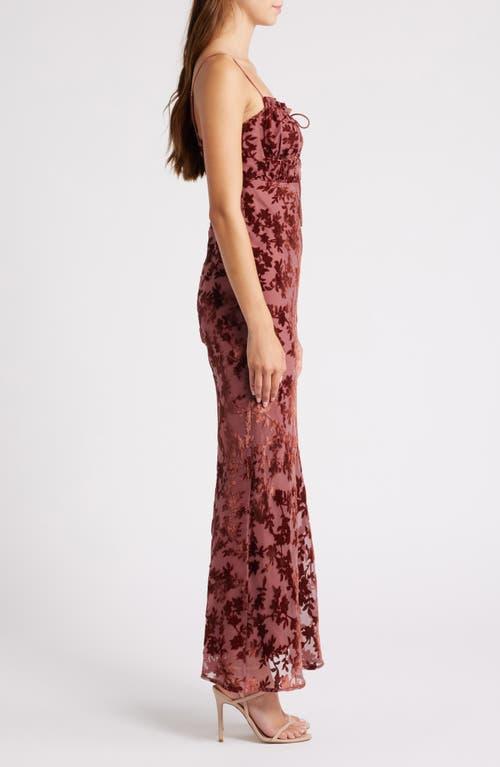devore velvet tie front maxi dress Devore Velvet Tie Front Maxi Dress