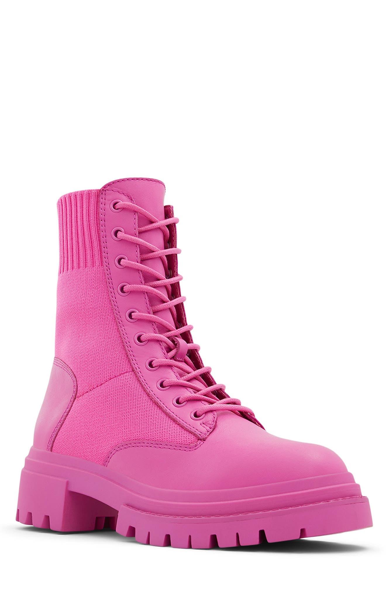 Aldo pink boots hot sale
