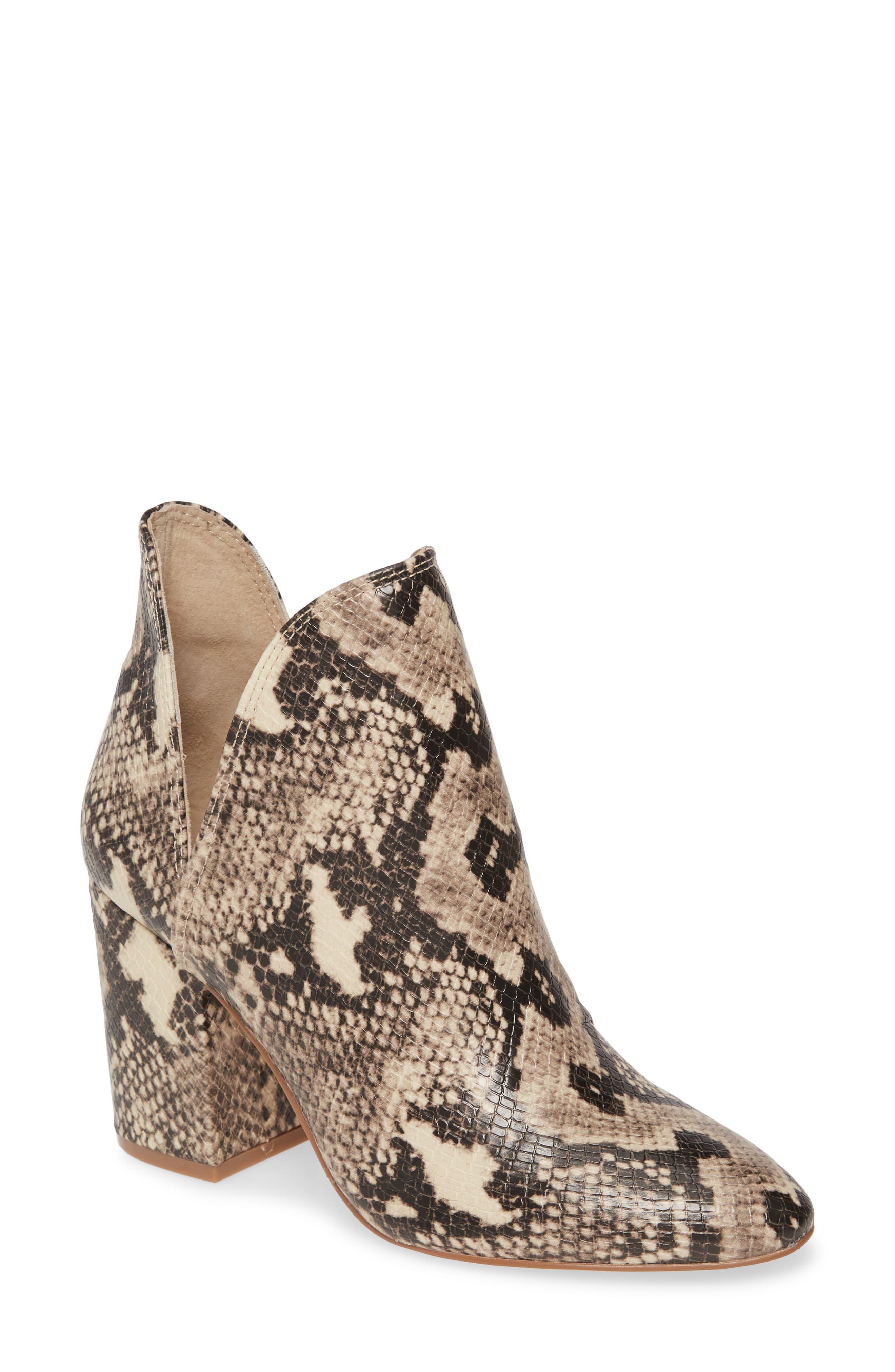 Steve Madden Leather Rookie Bootie in Beige Snake Print (Brown) - Lyst