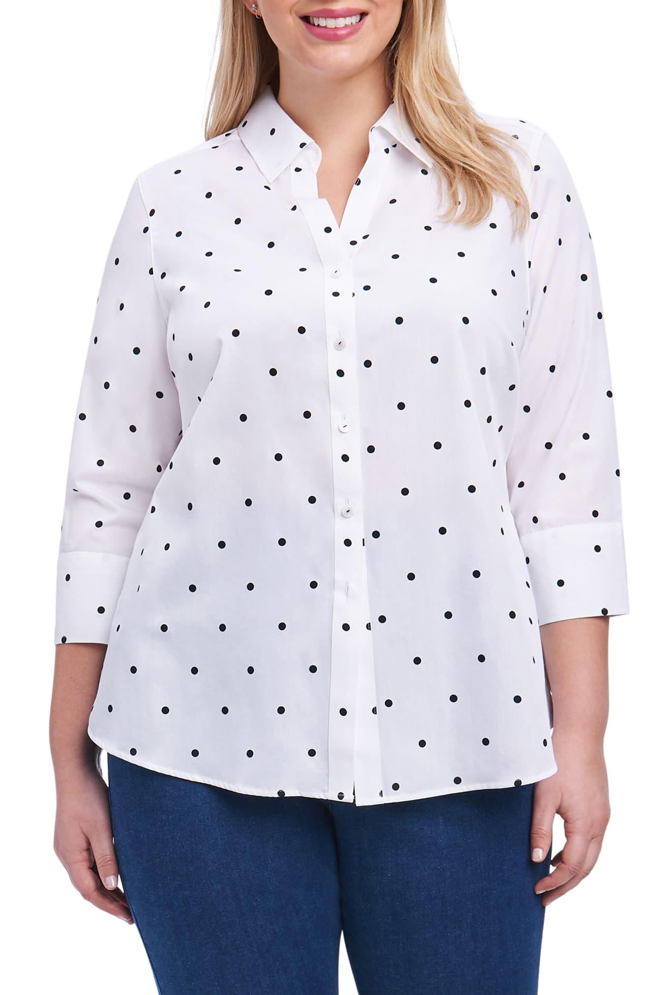 Foxcroft Womens Plus-Size Mary Layered Palms