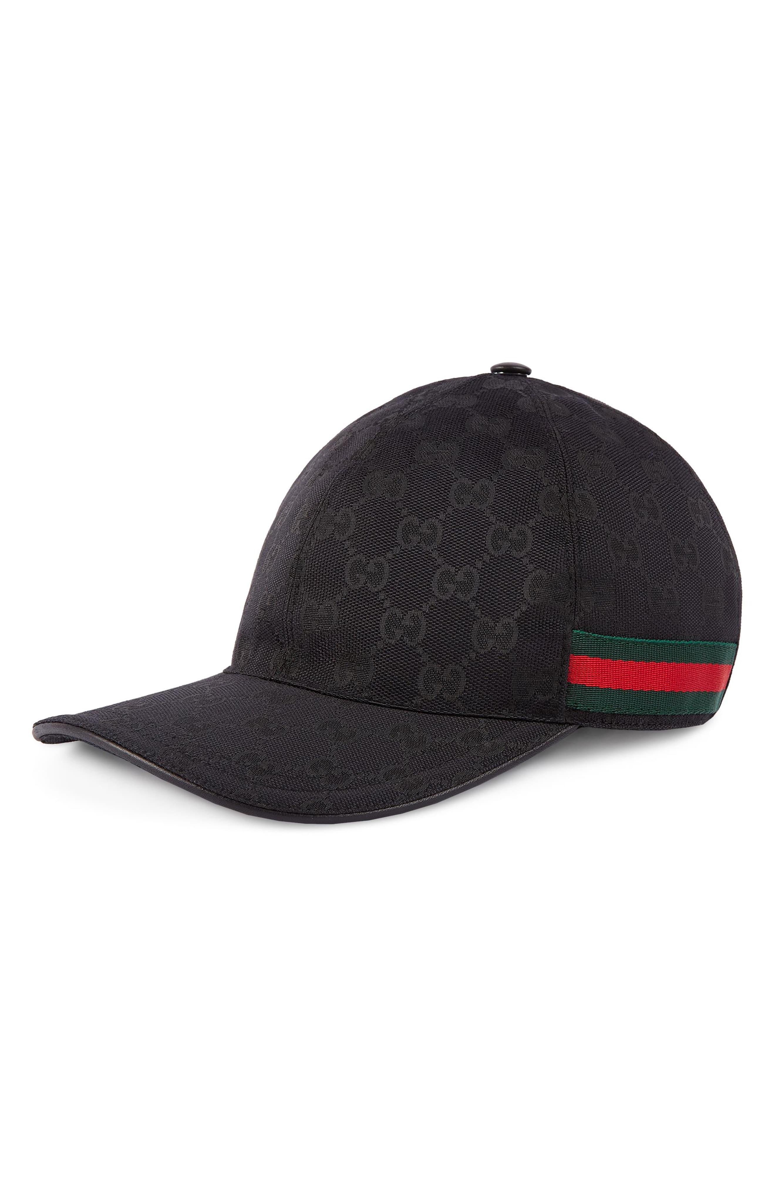 original gg canvas baseball hat with web price