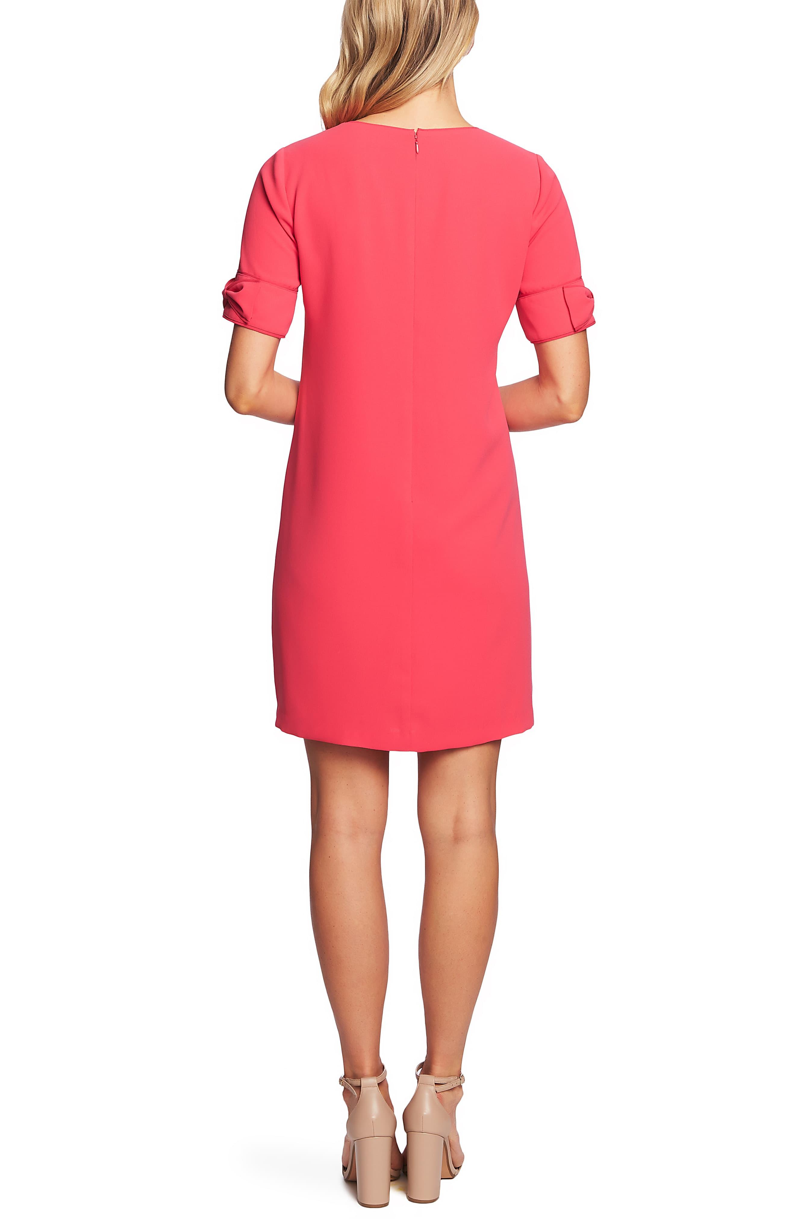 cece bow trim shift dress