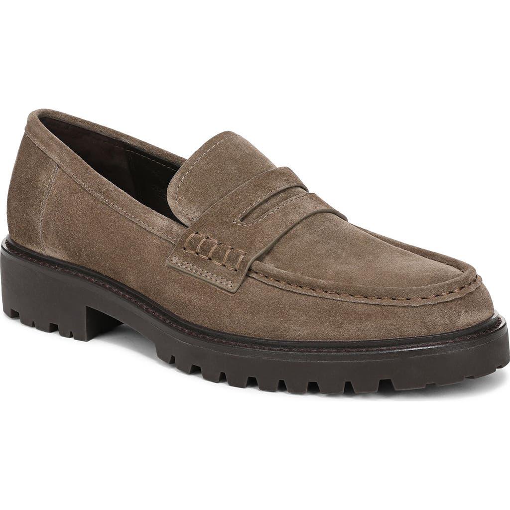 Vince Delmore Flint Suede Penny Loafers with Lug Sole size 11.5 Vince Delmore Penny Loafer - Flint | Editorialist main image 3